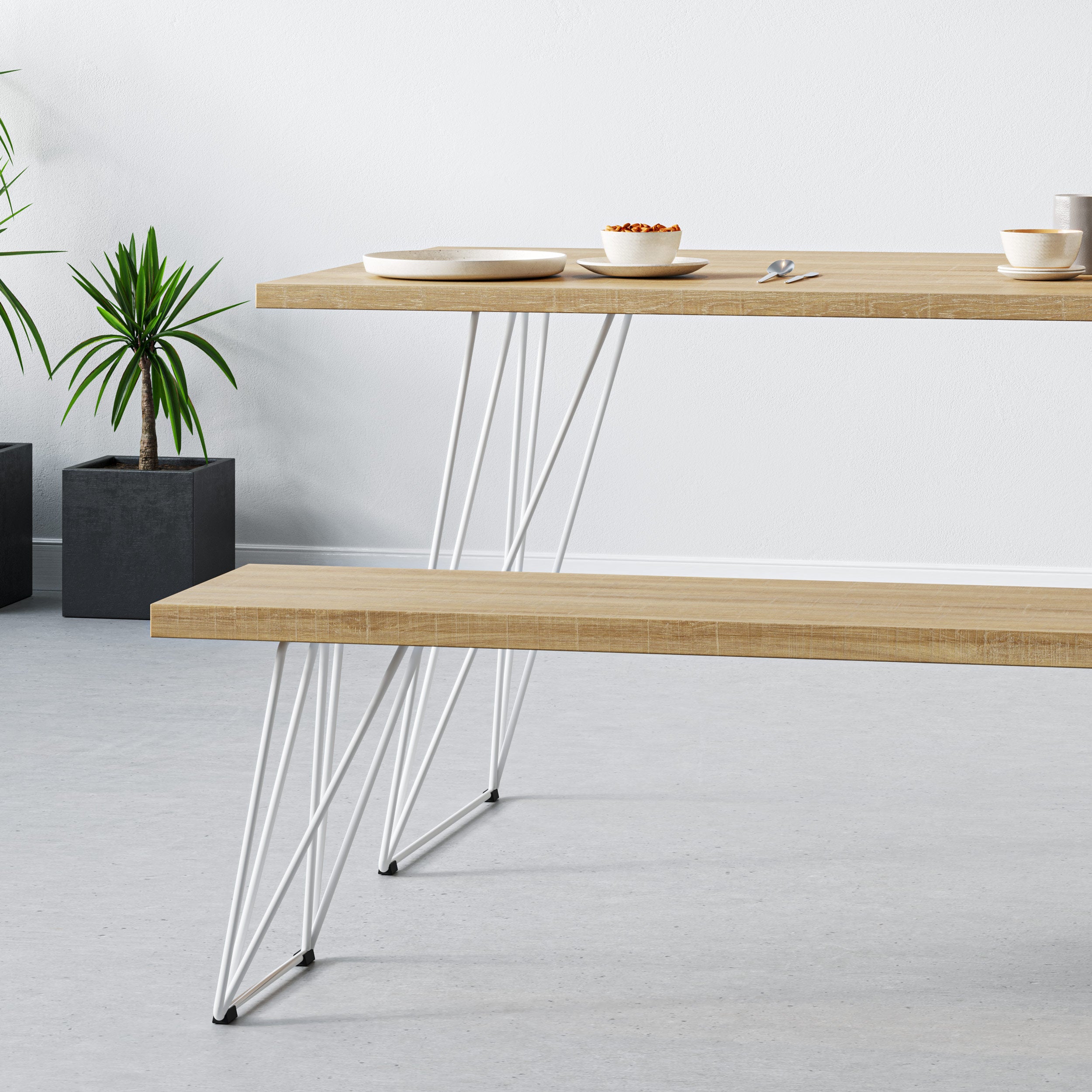 Hairpin Wireframe Legs | 71cm Table