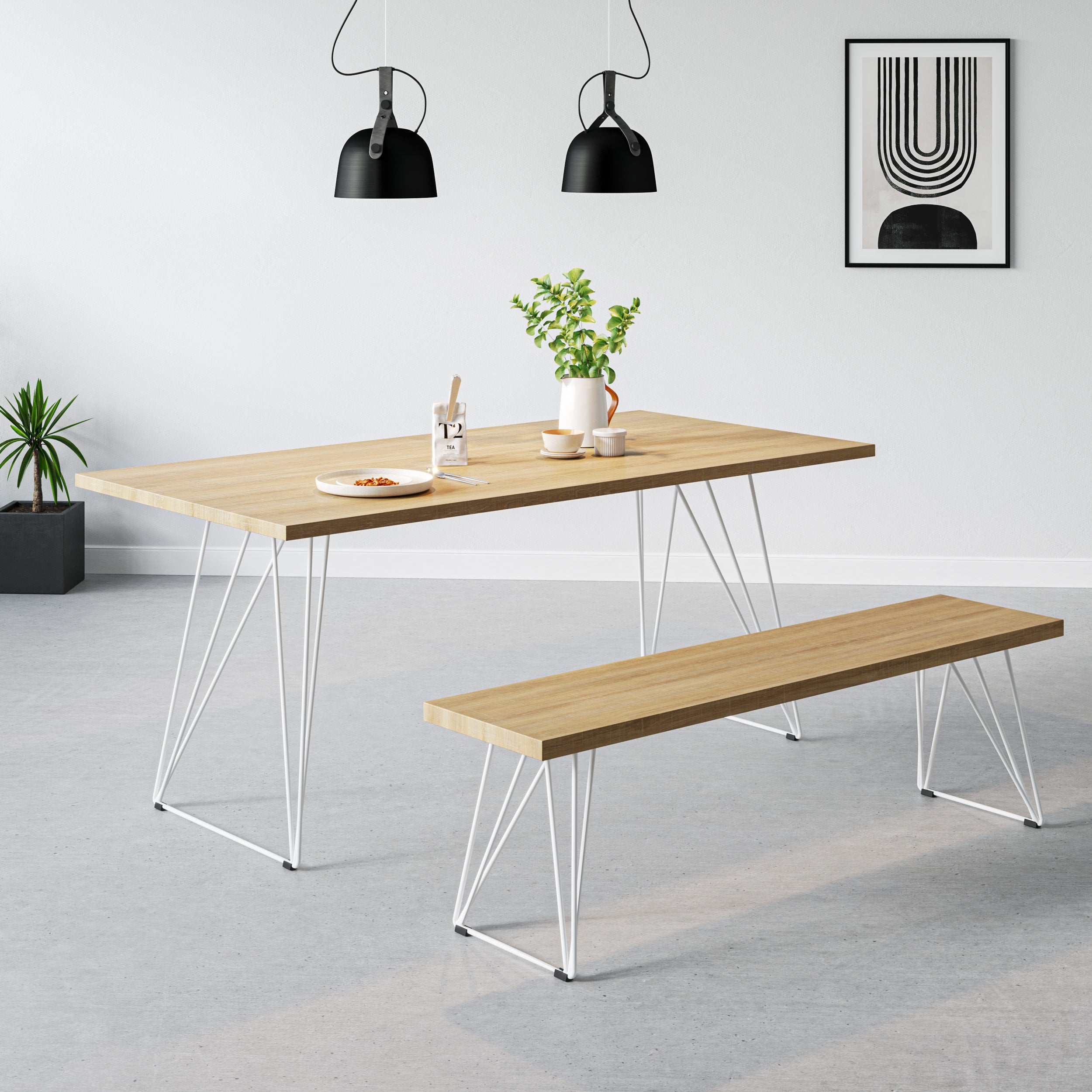 Hairpin Wireframe Legs | 71cm Table