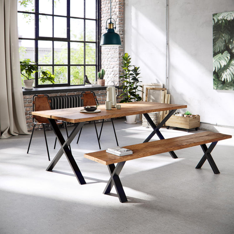 X-Frame Industrial legs | 40cm Bench