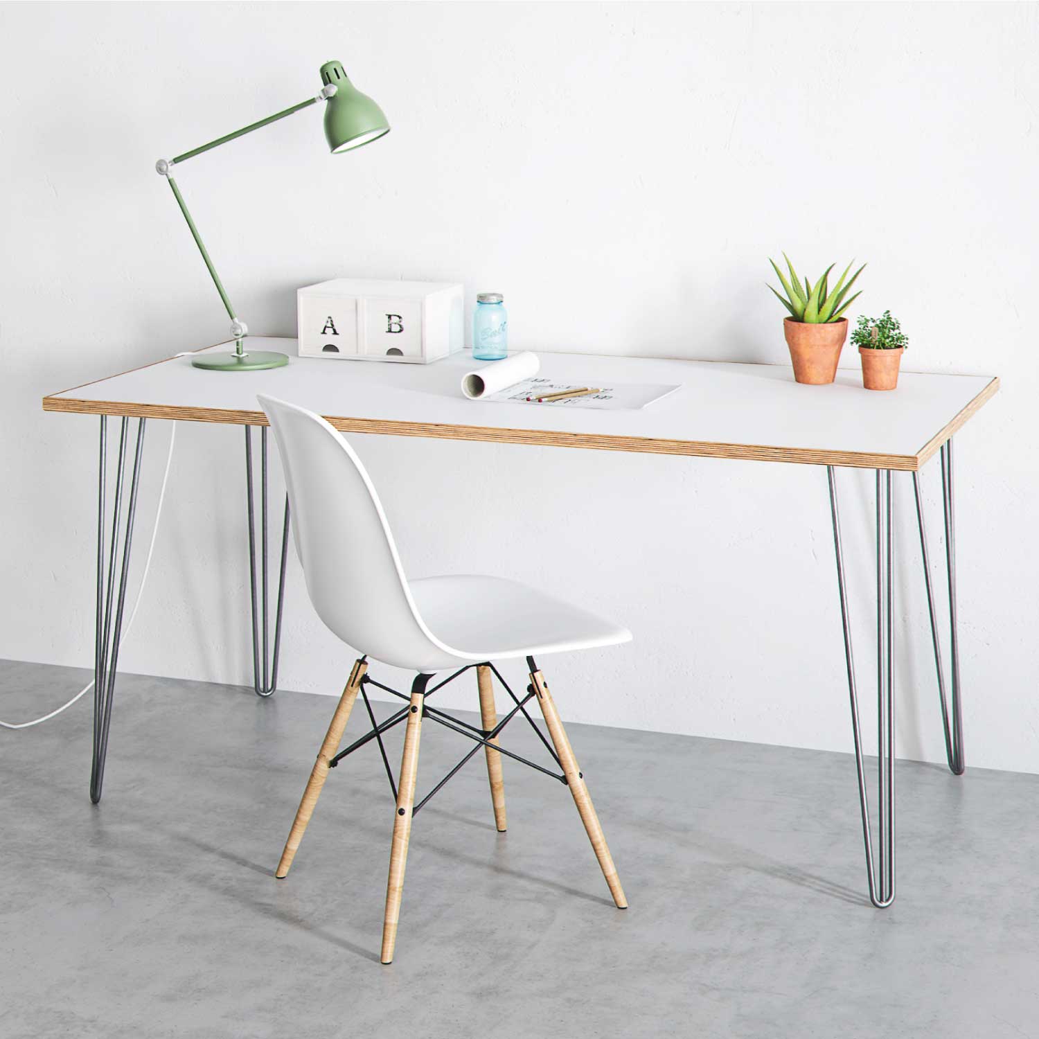 Buy Reclaimed Wood Office Desk With Black Trapezium Legs, CUSTOMISABLE  Online in India 