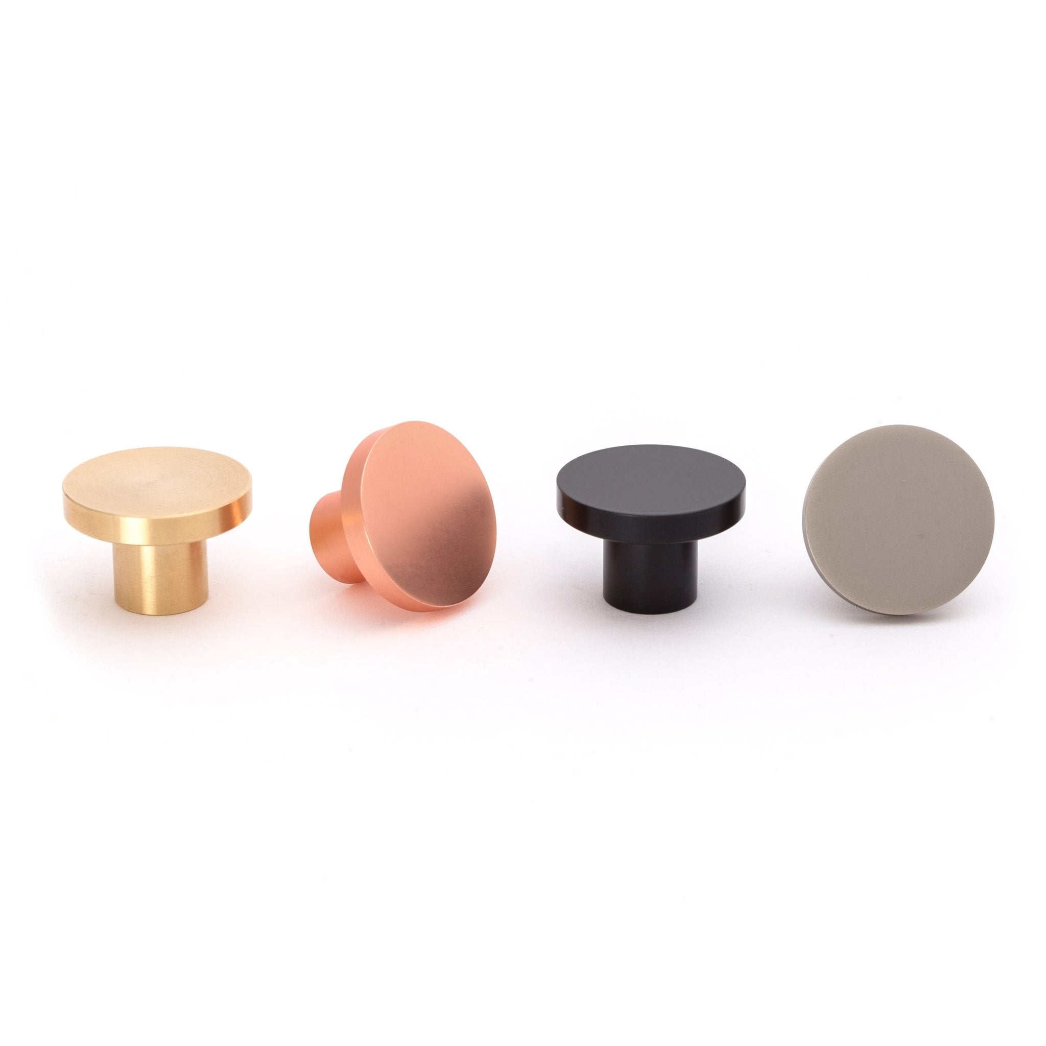 Disk 30mm Knob-Brushed Brass--The Hairpin Leg Co.