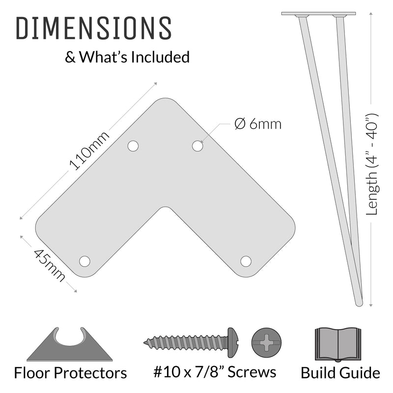 35cm Hairpin Legs - Coffee Table