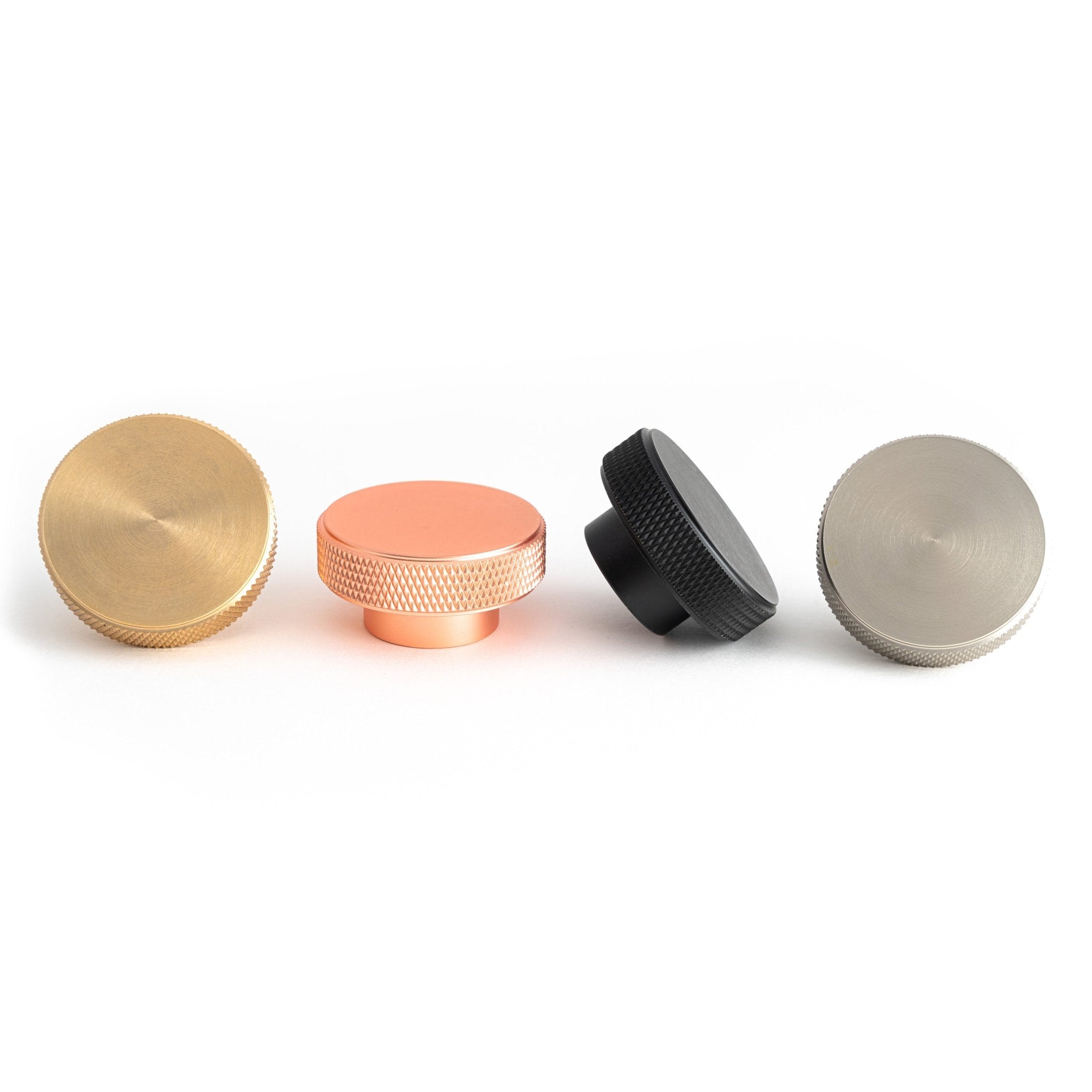 Knurl 40mm Knob-Brushed Brass--The Hairpin Leg Co.