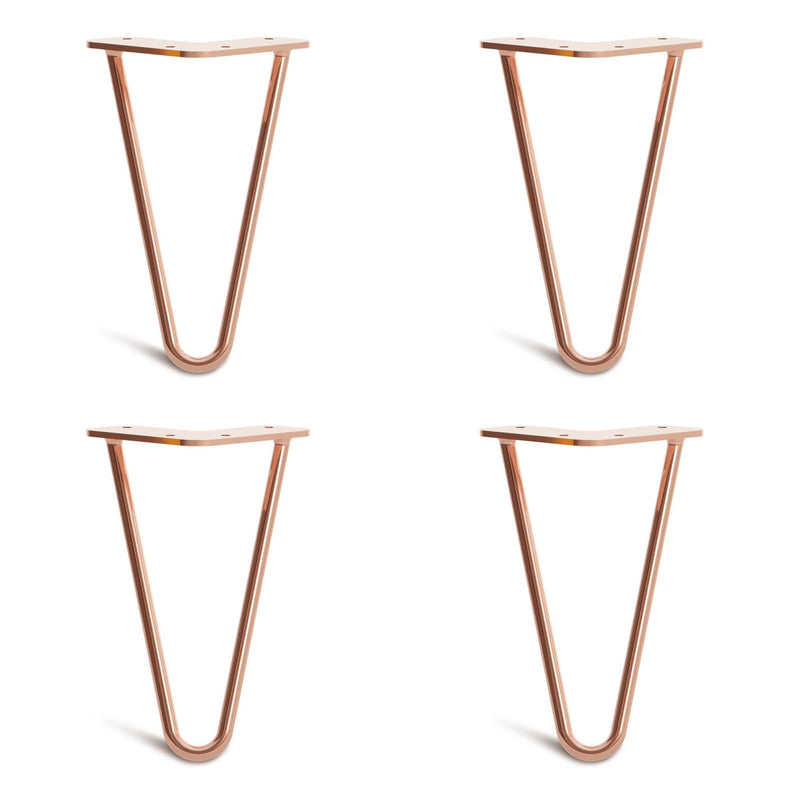 20cm Hairpin Legs - Cabinet-2 Rod-Copper-The Hairpin Leg Co.