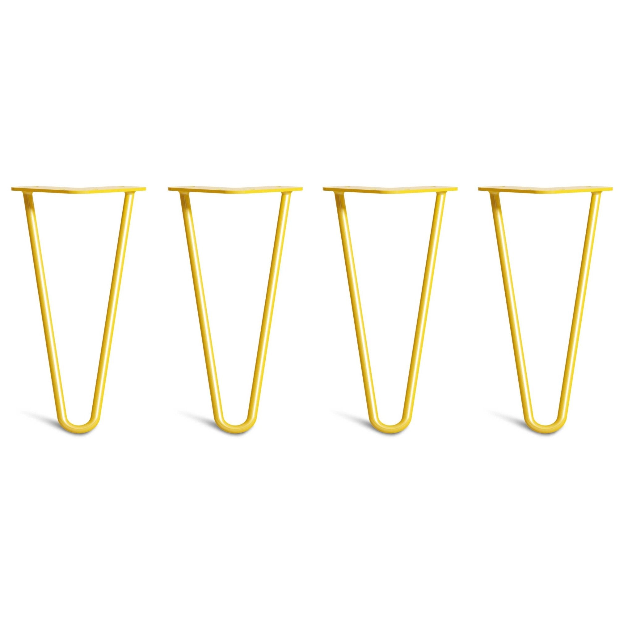 25cm Hairpin Legs - Low Coffee Table-2 Rod-Yellow-The Hairpin Leg Co.