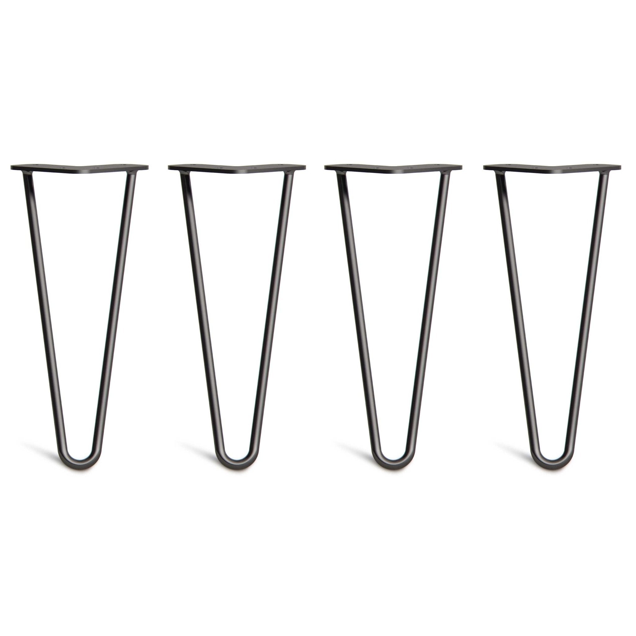 30cm Hairpin Legs - Low Coffee Table-2 Rod-Black-The Hairpin Leg Co.
