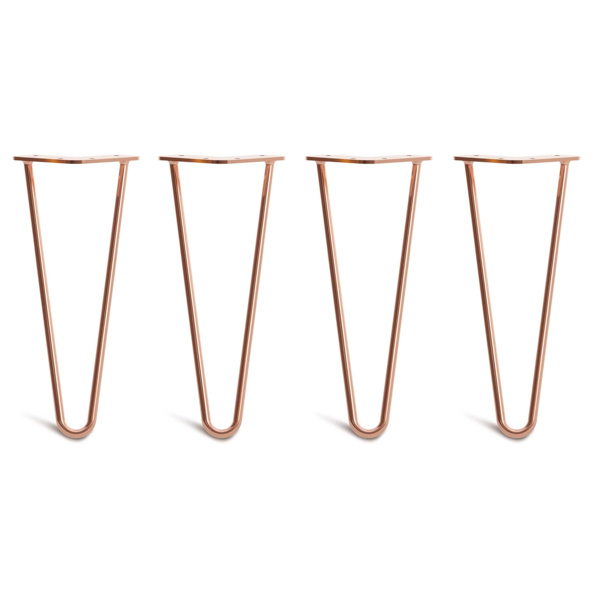 30cm Hairpin Legs - Low Coffee Table-2 Rod-Copper-The Hairpin Leg Co.