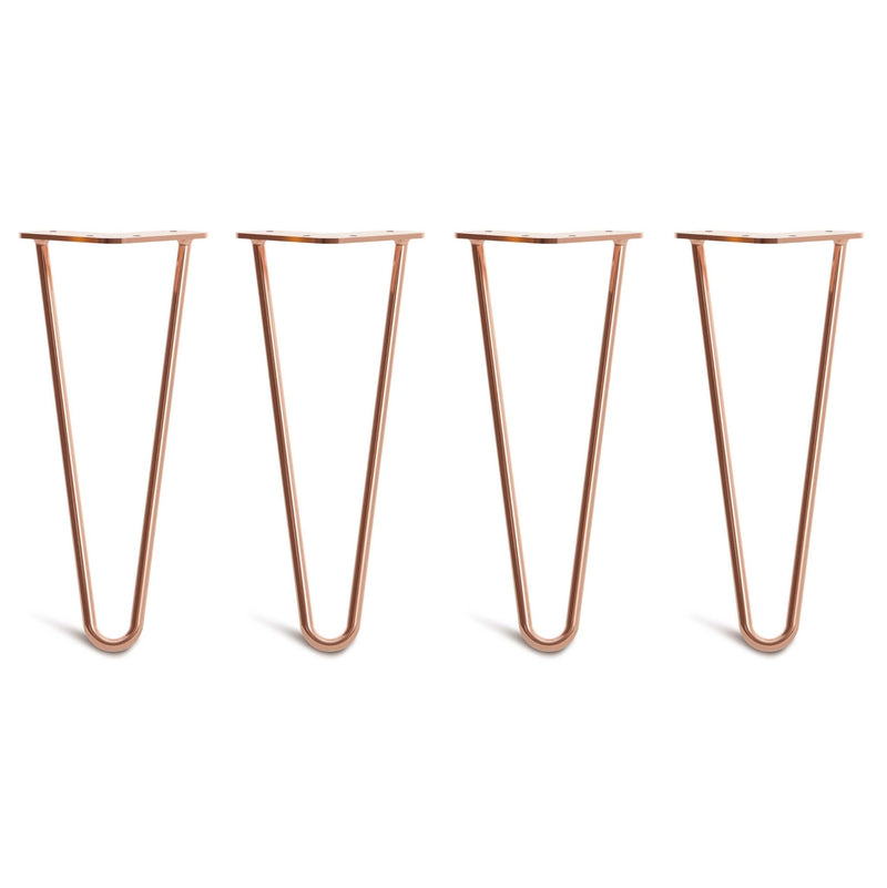 30cm Hairpin Legs - Low Coffee Table-2 Rod-Copper-The Hairpin Leg Co.