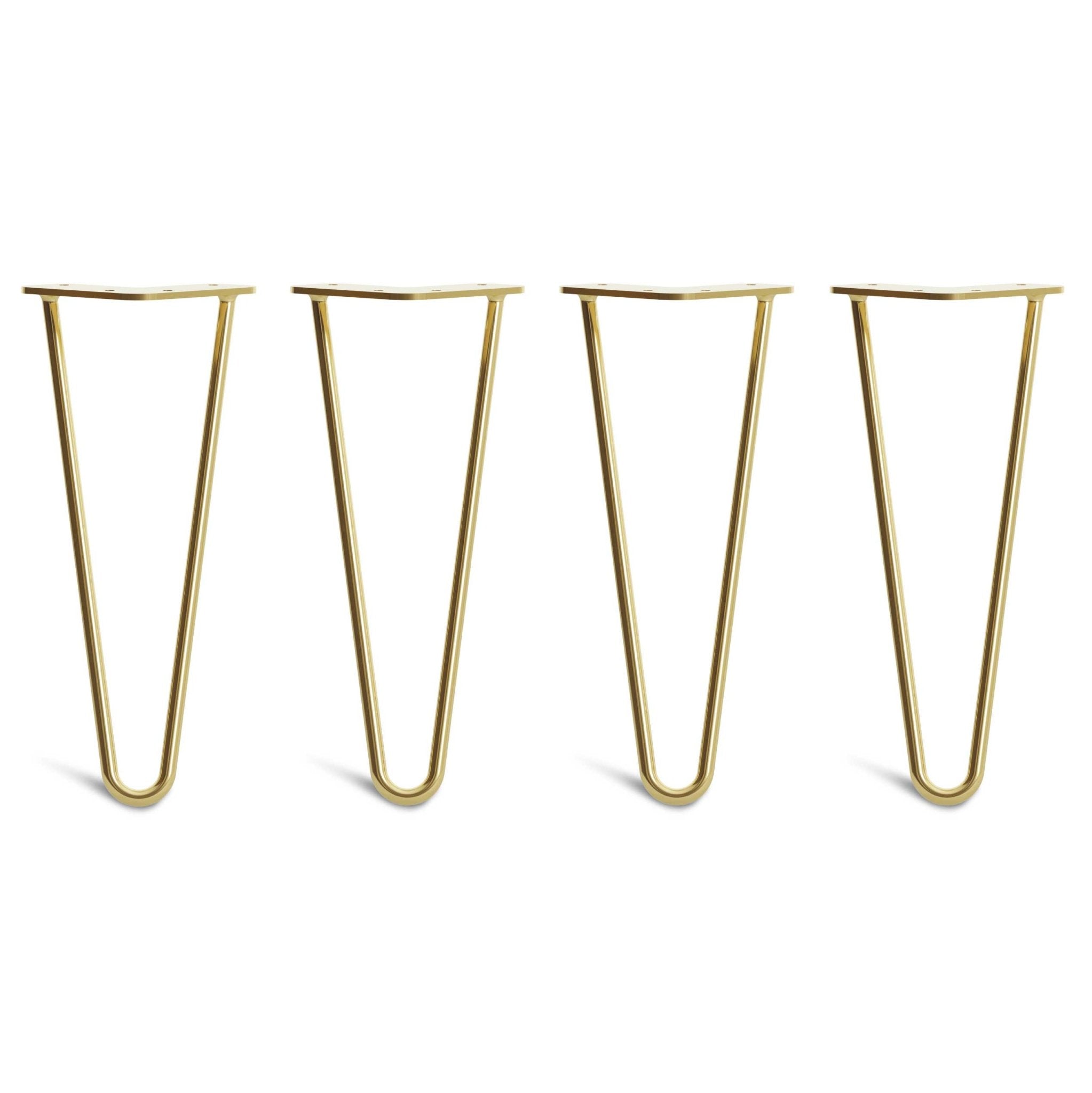 30cm Hairpin Legs - Low Coffee Table-2 Rod-Gold-The Hairpin Leg Co.