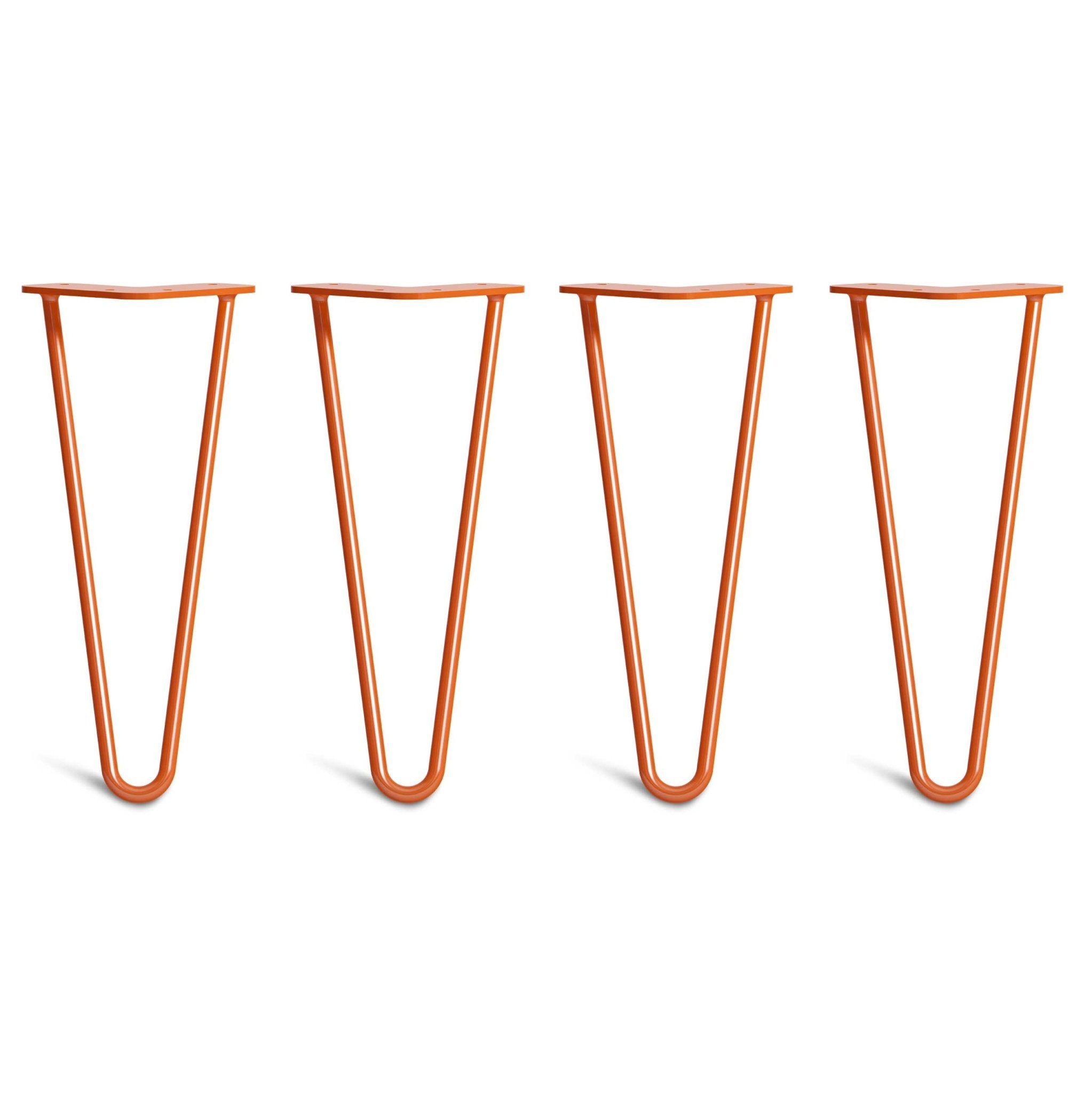 30cm Hairpin Legs - Low Coffee Table-2 Rod-Orange-The Hairpin Leg Co.