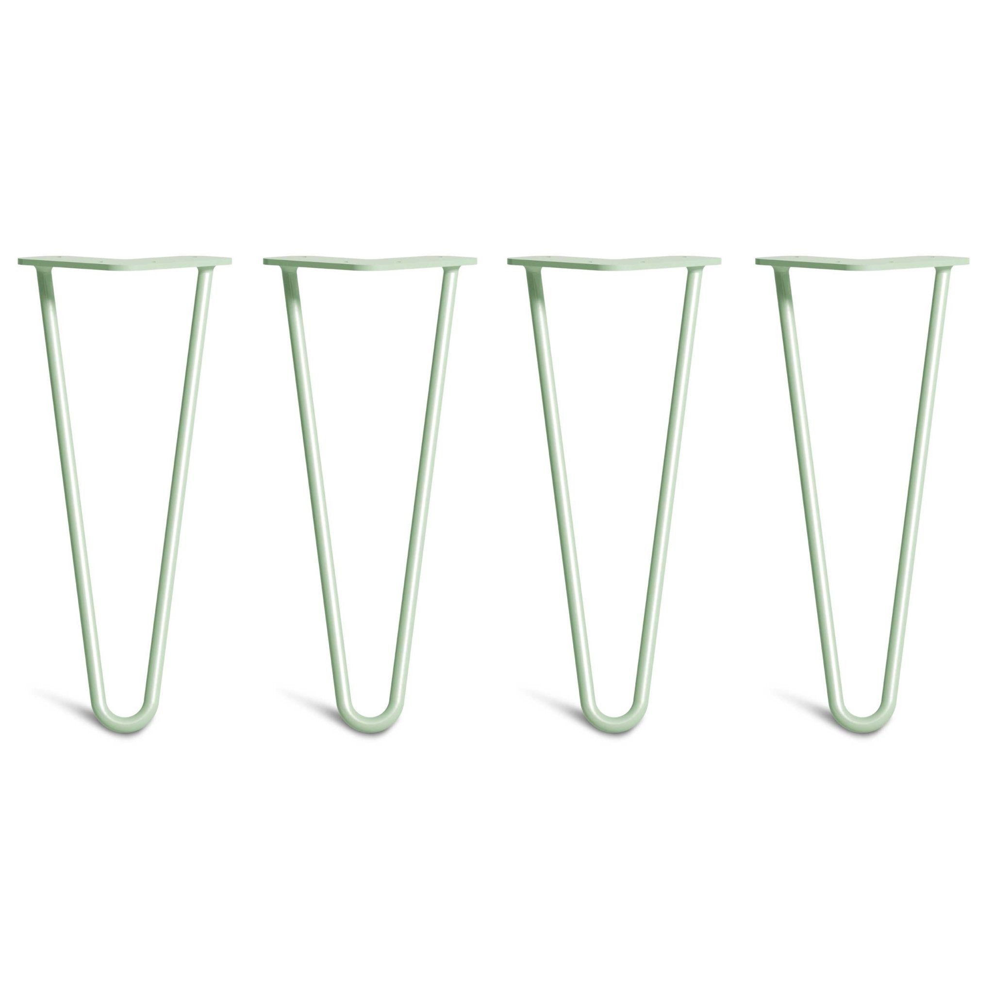 30cm Hairpin Legs - Low Coffee Table-2 Rod-Pastel Green-The Hairpin Leg Co.