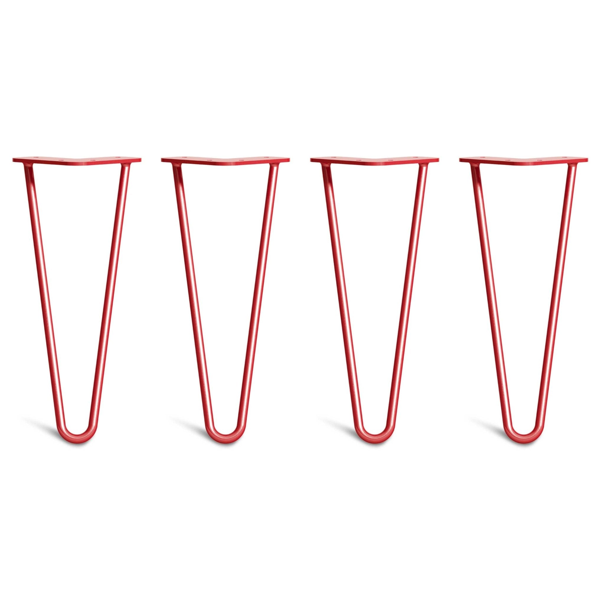 30cm Hairpin Legs - Low Coffee Table-2 Rod-Red-The Hairpin Leg Co.