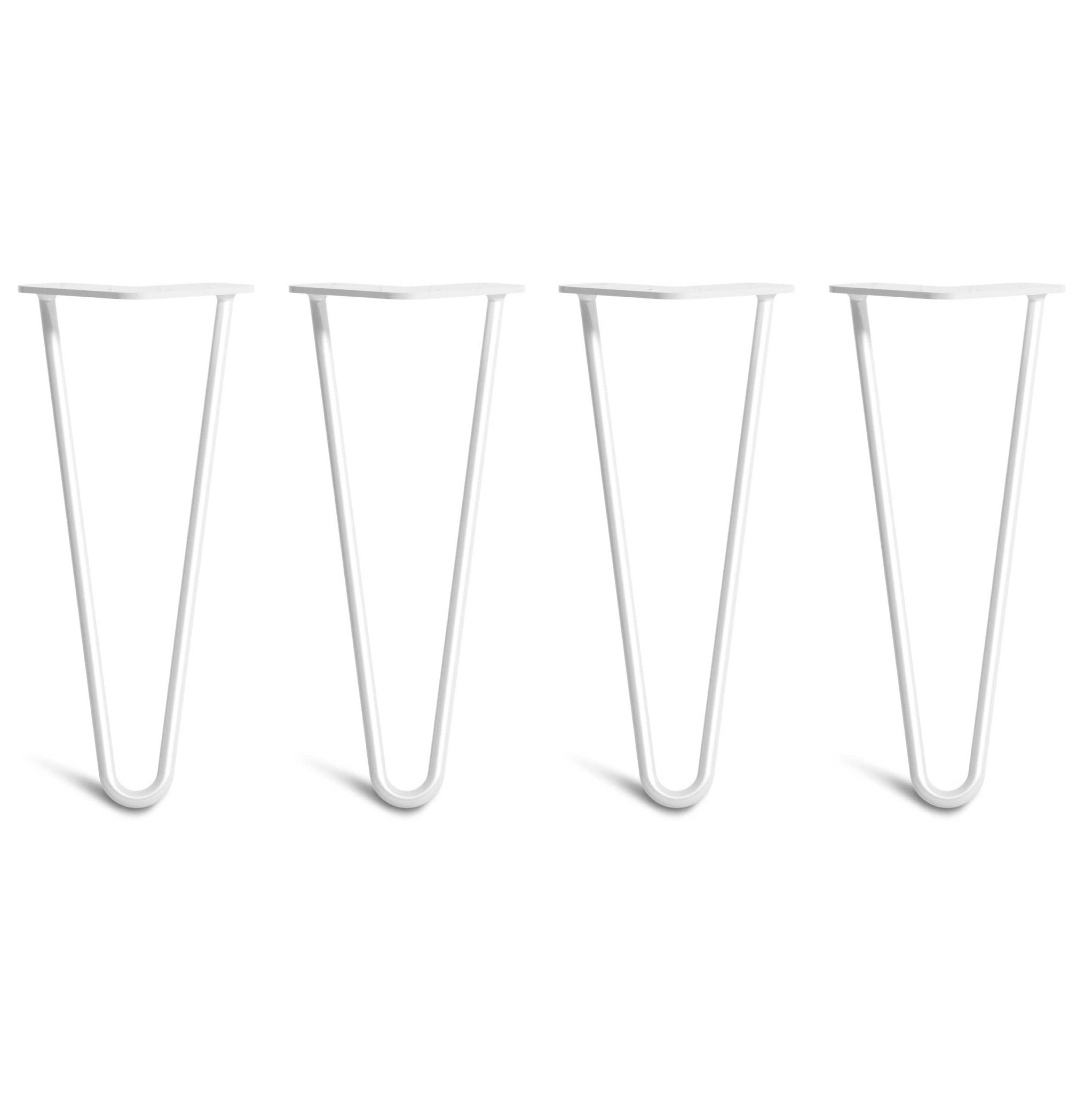 30cm Hairpin Legs - Low Coffee Table-2 Rod-White-The Hairpin Leg Co.
