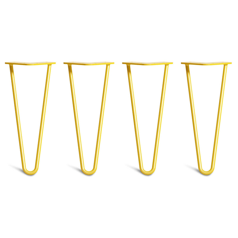 30cm Hairpin Legs - Low Coffee Table-2 Rod-Yellow-The Hairpin Leg Co.