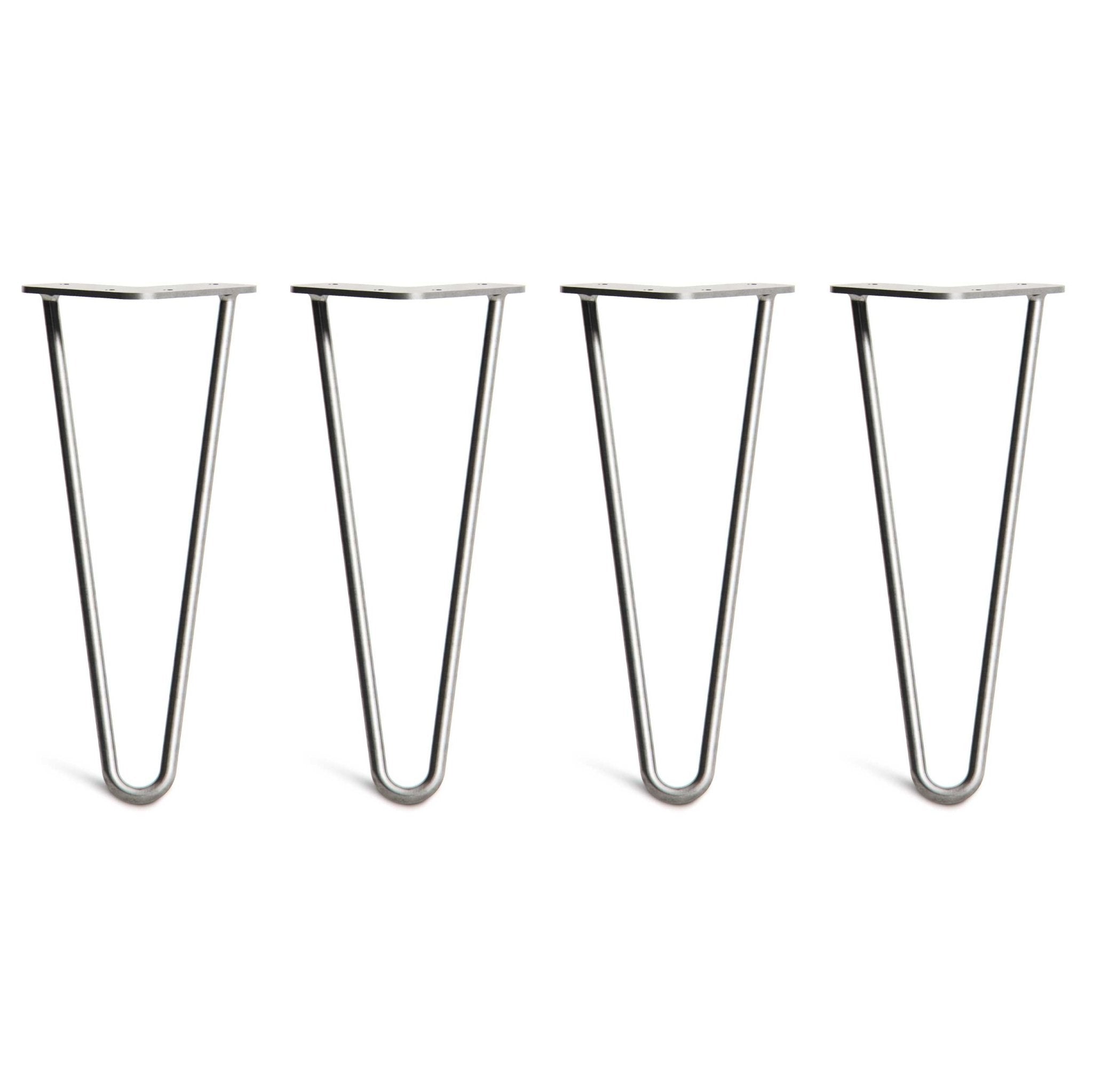 30cm Hairpin Legs - Low Coffee Table-2 Rod-Zinc-The Hairpin Leg Co.