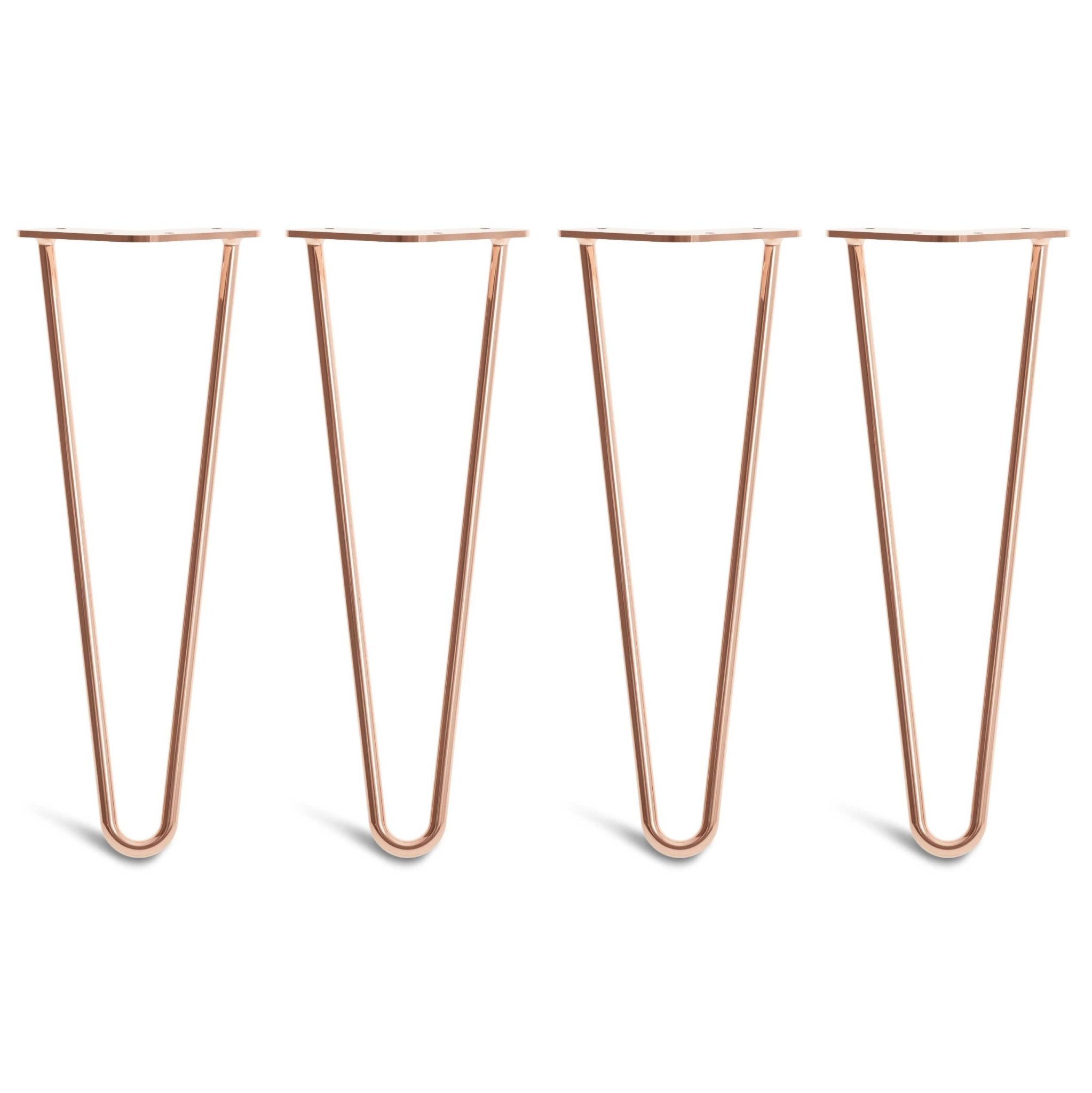 35cm Hairpin Legs - Coffee Table-2 Rod-Copper-The Hairpin Leg Co.