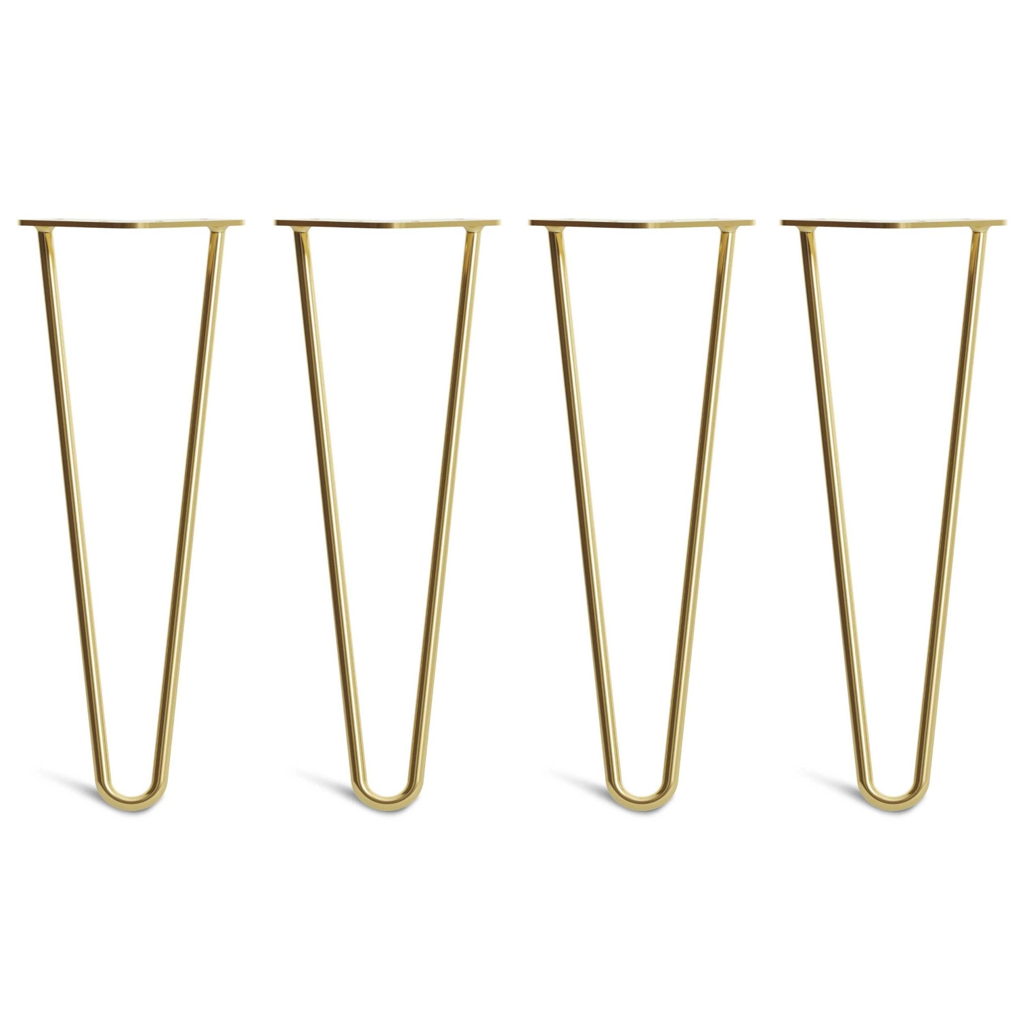 35cm Hairpin Legs - Coffee Table-2 Rod-Gold-The Hairpin Leg Co.