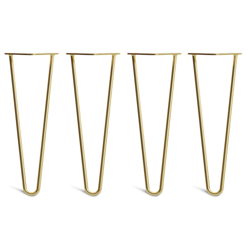 35cm Hairpin Legs - Coffee Table-2 Rod-Gold-The Hairpin Leg Co.