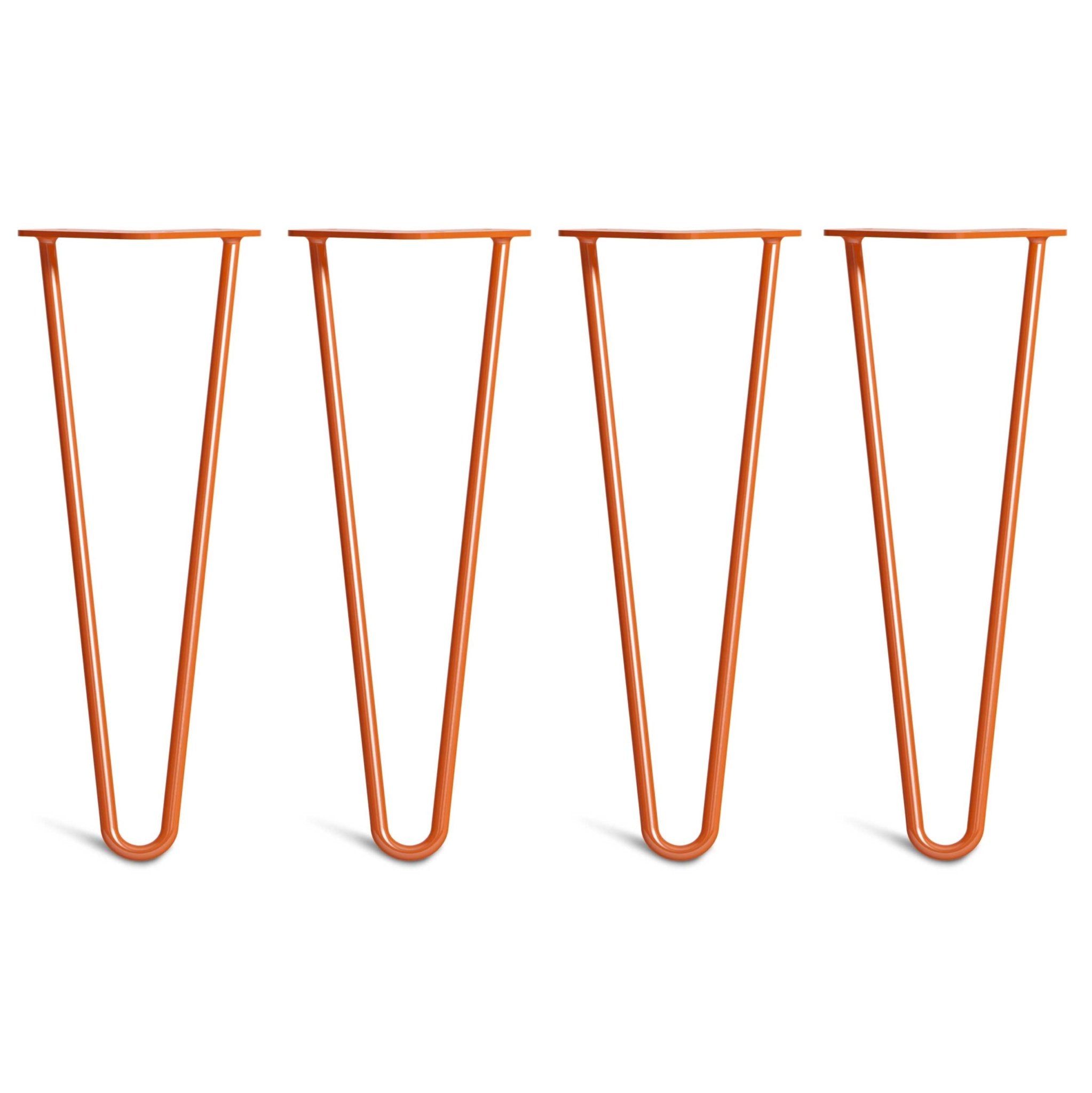 35cm Hairpin Legs - Coffee Table-2 Rod-Orange-The Hairpin Leg Co.