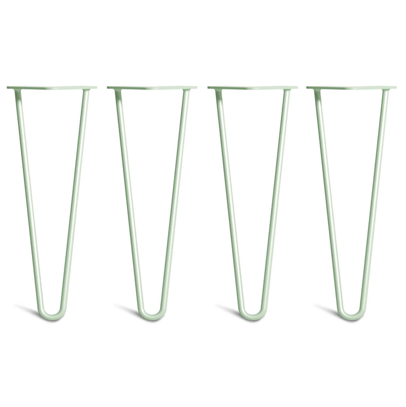 35cm Hairpin Legs - Coffee Table-2 Rod-Pastel Green-The Hairpin Leg Co.