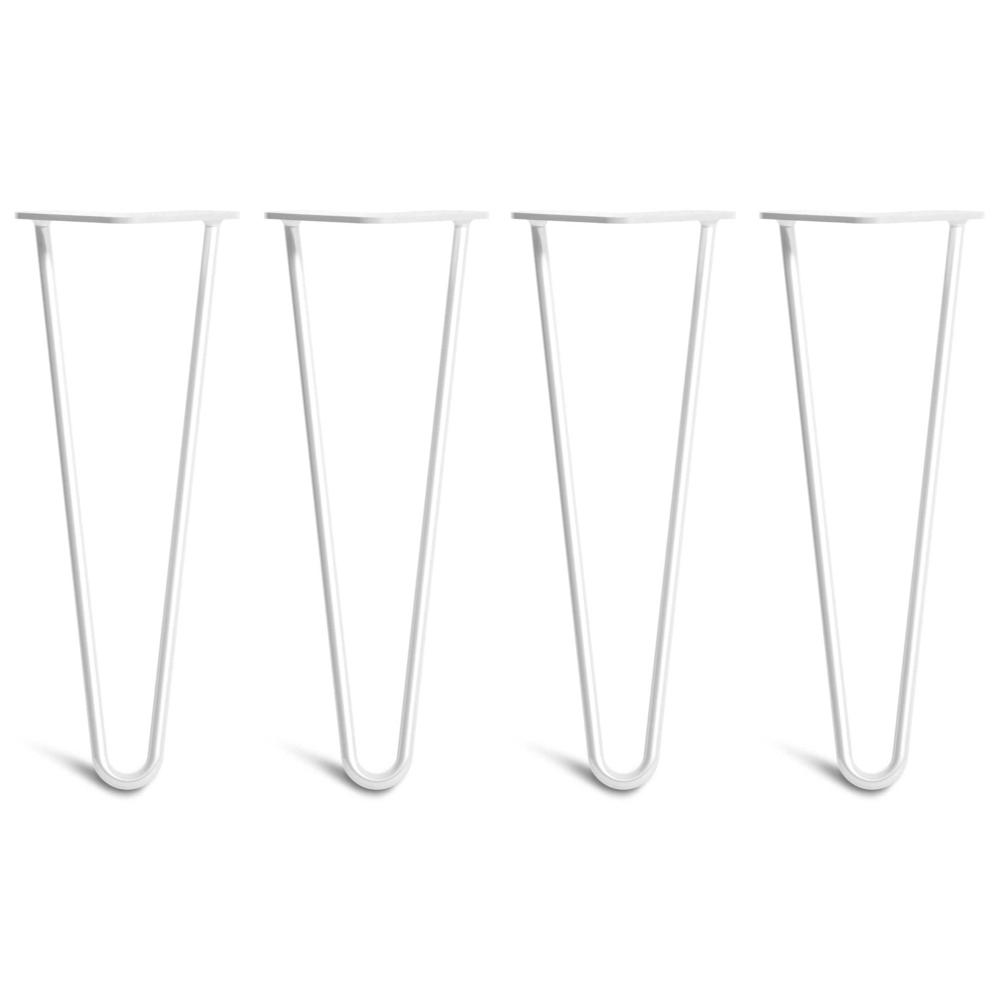 35cm Hairpin Legs - Coffee Table-2 Rod-White-The Hairpin Leg Co.