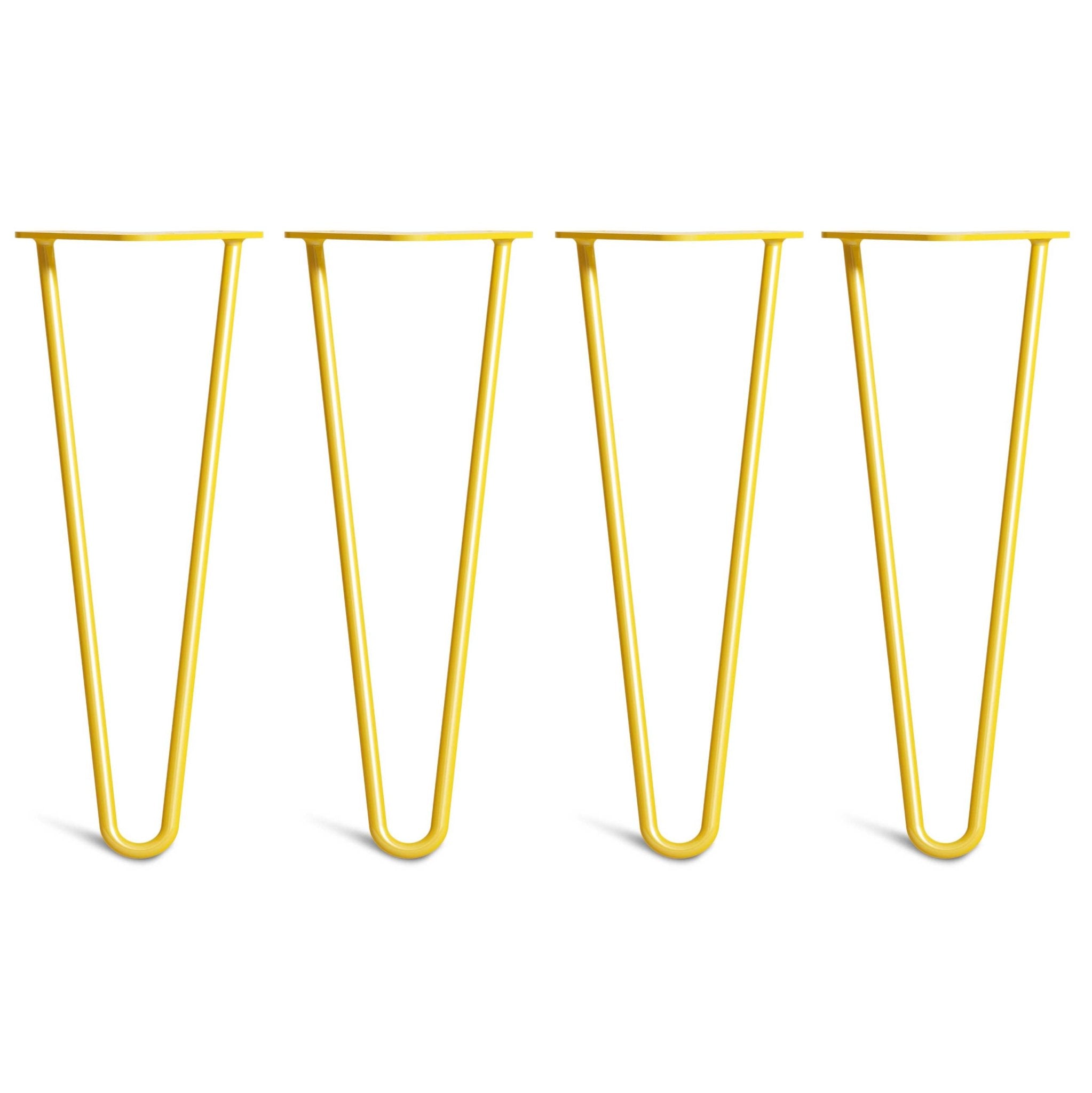 35cm Hairpin Legs - Coffee Table-2 Rod-Yellow-The Hairpin Leg Co.