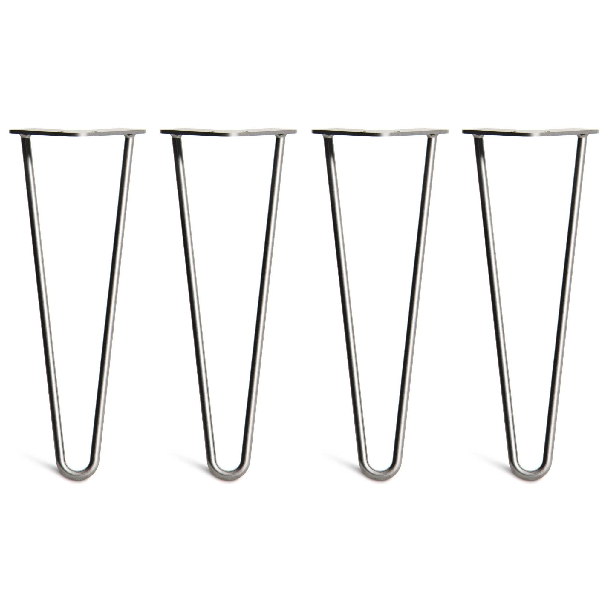35cm Hairpin Legs - Coffee Table-2 Rod-Zinc-The Hairpin Leg Co.