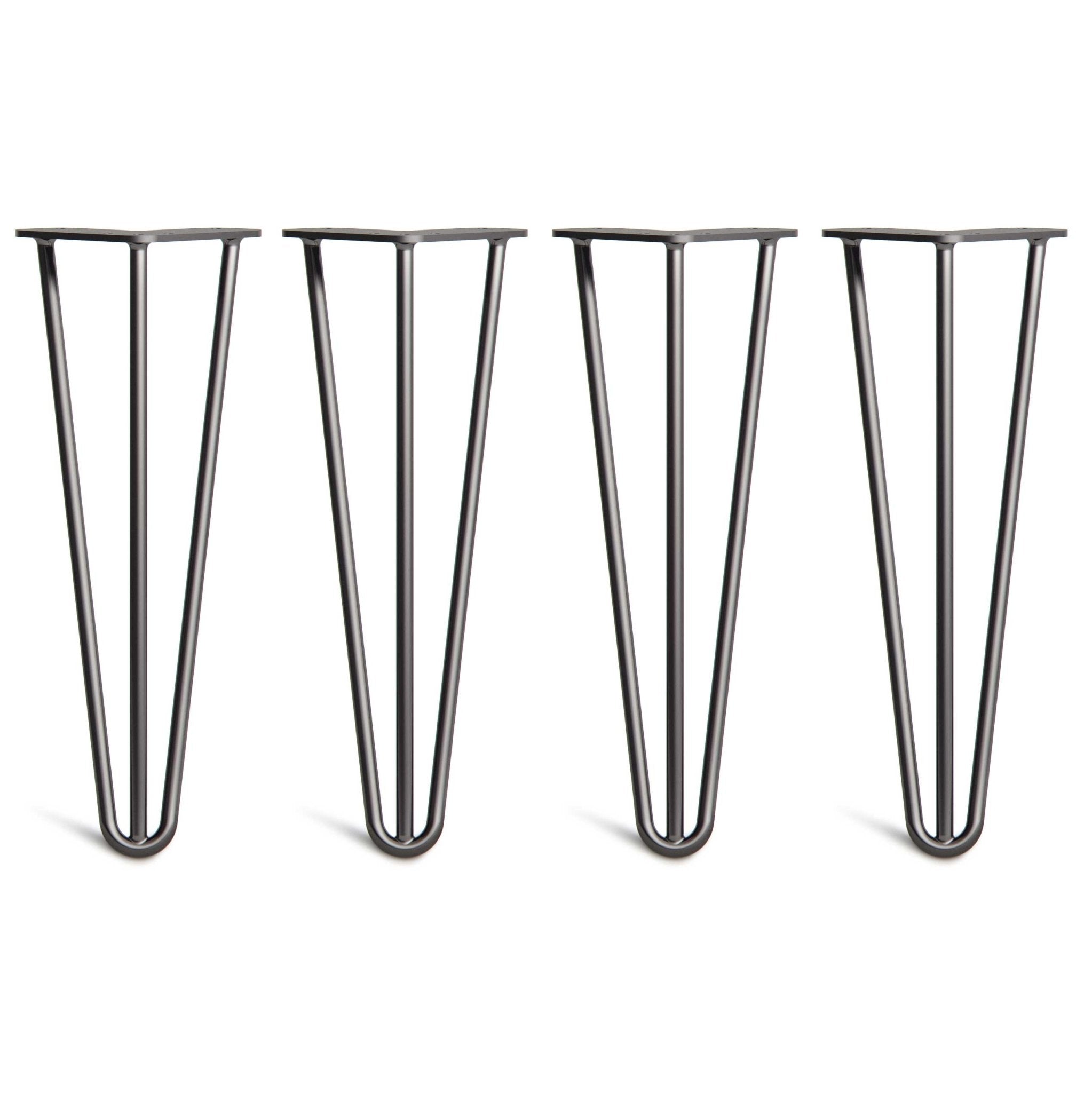 35cm Hairpin Legs - Coffee Table-3 Rod-Black-The Hairpin Leg Co.