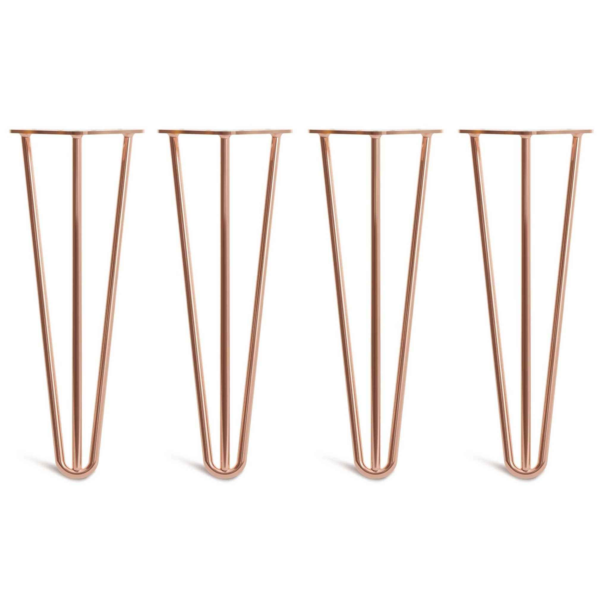 35cm Hairpin Legs - Coffee Table-3 Rod-Copper-The Hairpin Leg Co.