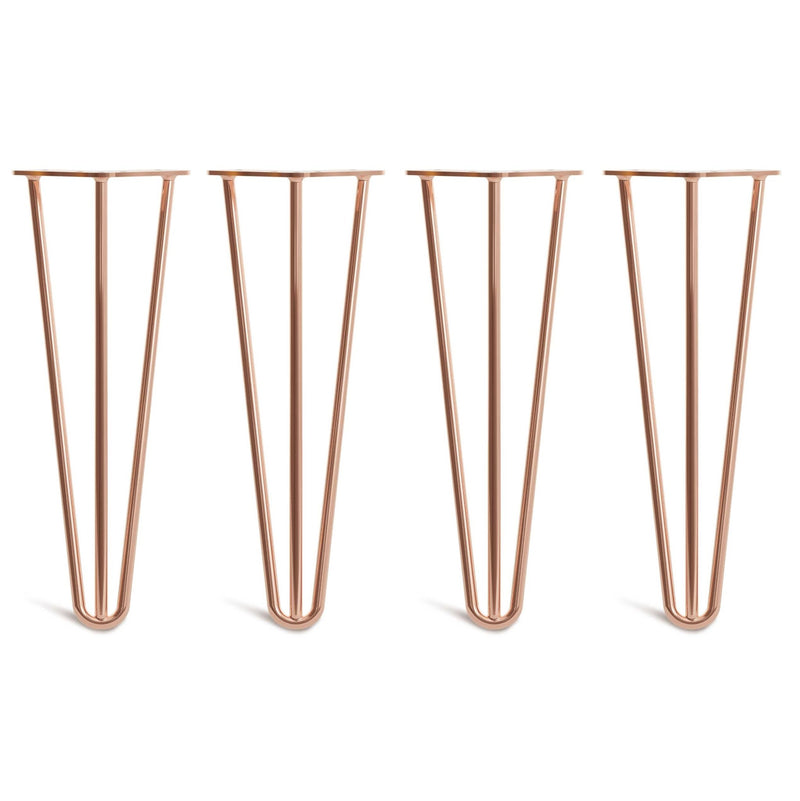 35cm Hairpin Legs - Coffee Table-3 Rod-Copper-The Hairpin Leg Co.
