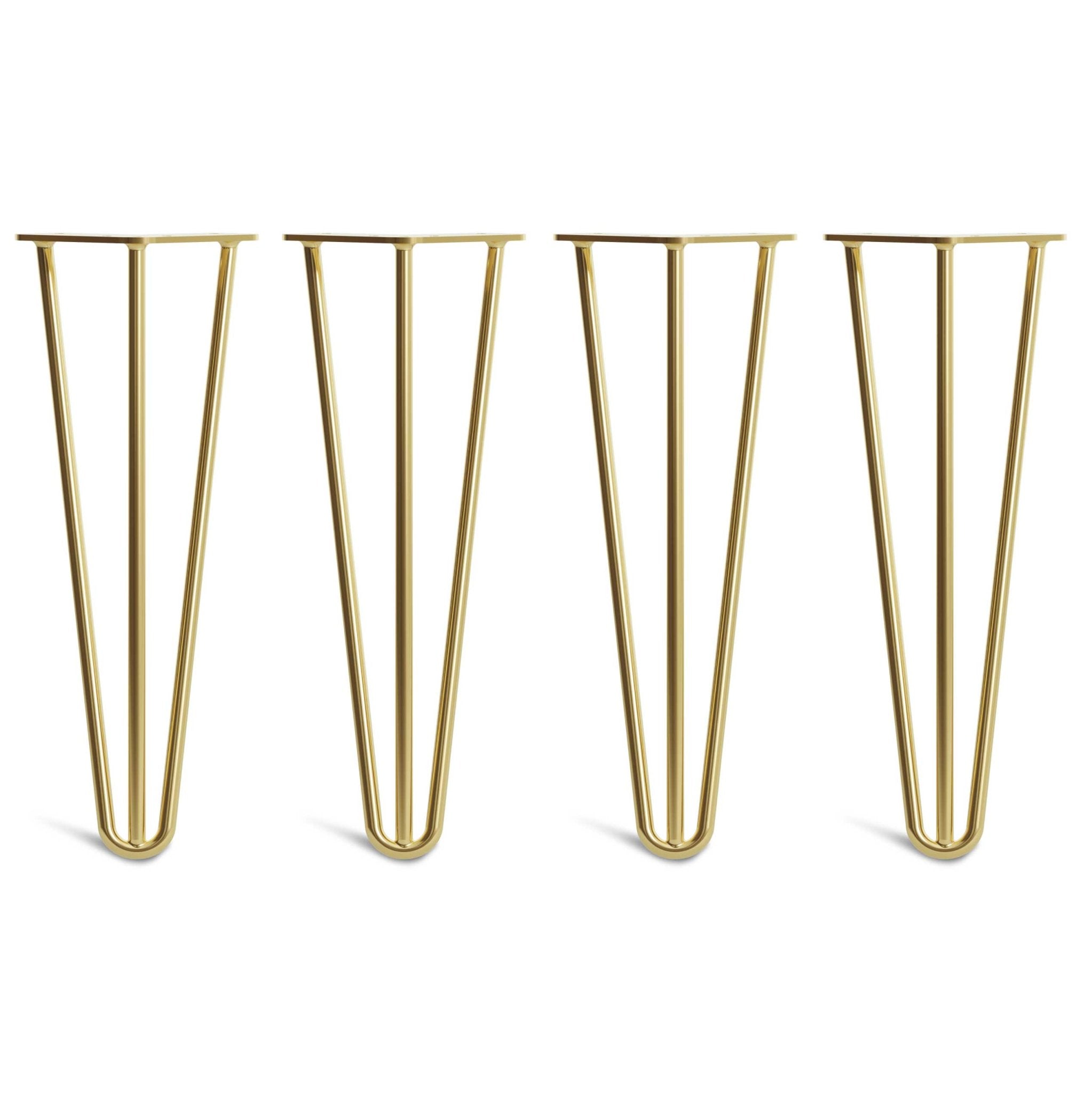 35cm Hairpin Legs - Coffee Table-3 Rod-Gold-The Hairpin Leg Co.