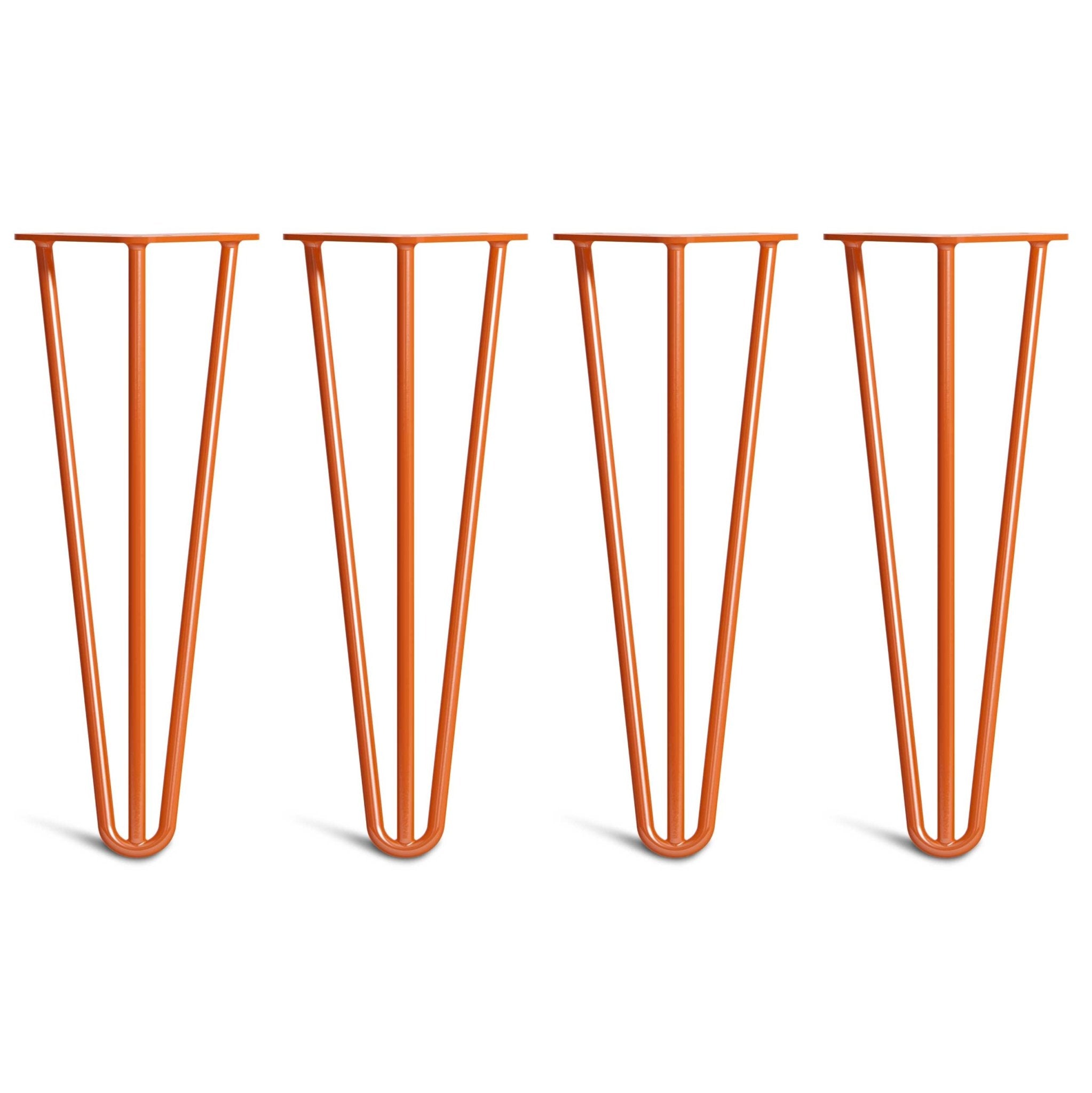 35cm Hairpin Legs - Coffee Table-3 Rod-Orange-The Hairpin Leg Co.