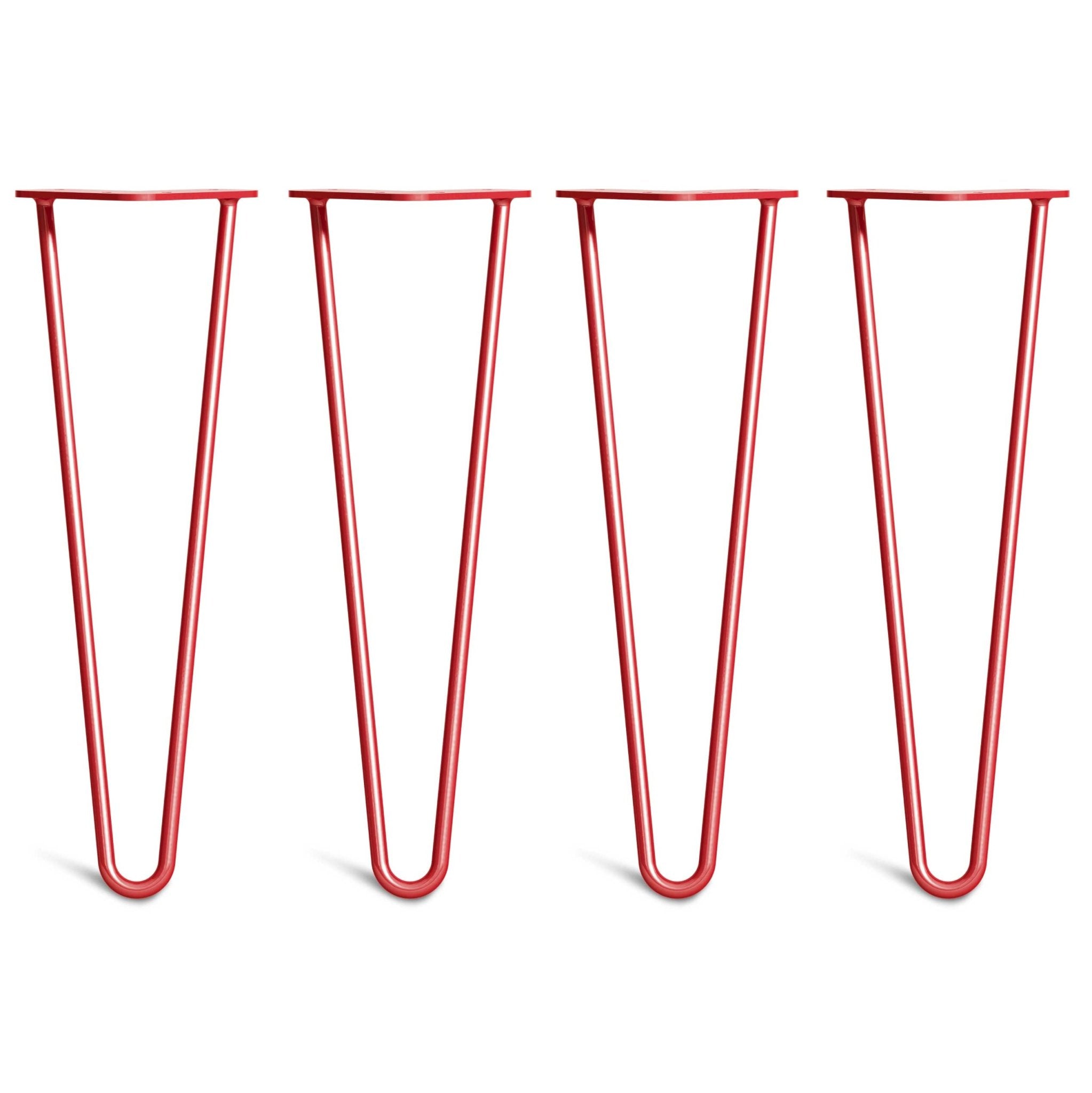 40cm Hairpin Legs - Bench-2 Rod-Red-The Hairpin Leg Co.