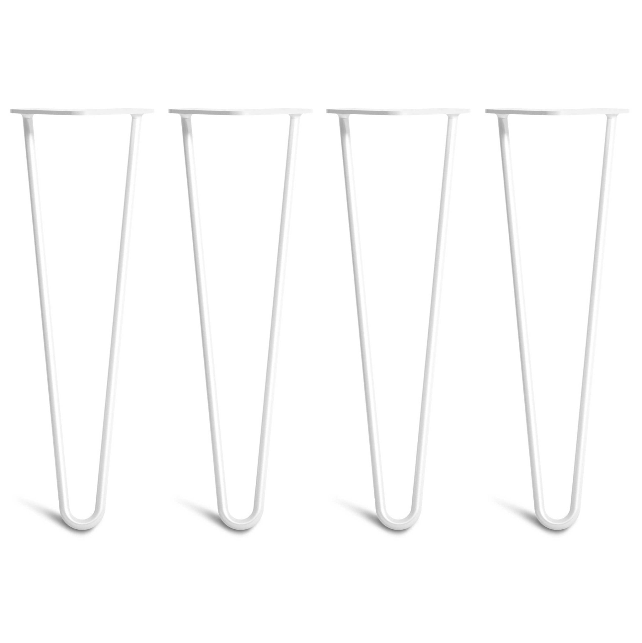 40cm Hairpin Legs - Bench-2 Rod-White-The Hairpin Leg Co.