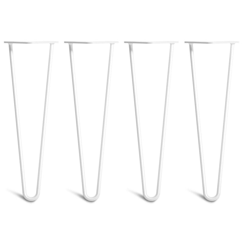 40cm Hairpin Legs - Bench-2 Rod-White-The Hairpin Leg Co.
