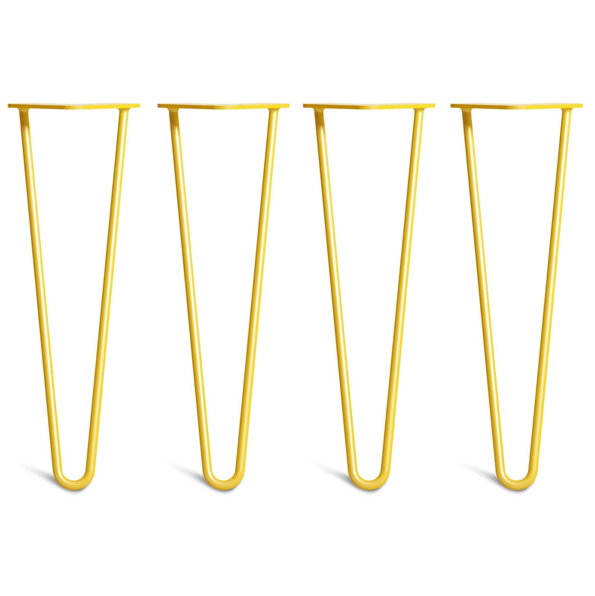 40cm Hairpin Legs - Bench-2 Rod-Yellow-The Hairpin Leg Co.