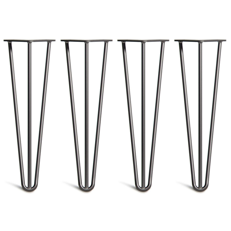 40cm Hairpin Legs - Bench-3 Rod-Black-The Hairpin Leg Co.