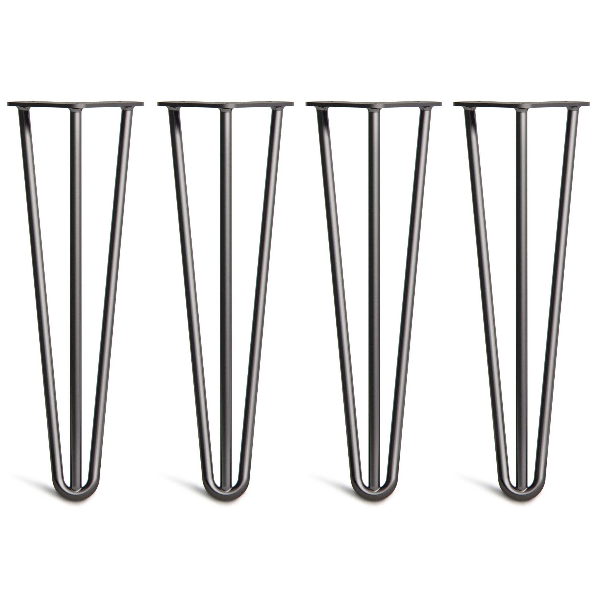 40cm Hairpin Legs - Bench-3 Rod-Black-The Hairpin Leg Co.