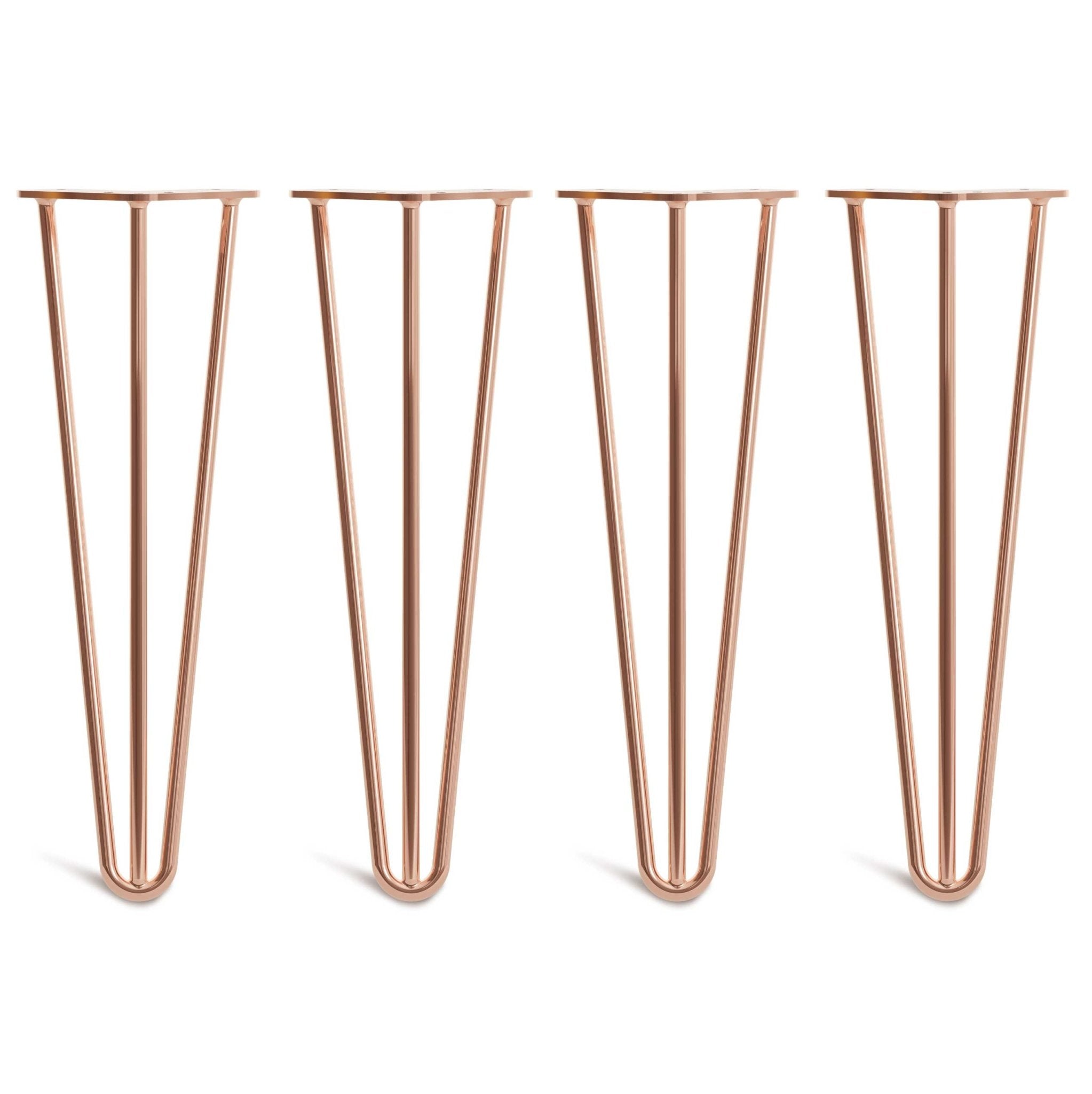 40cm Hairpin Legs - Bench-3 Rod-Copper-The Hairpin Leg Co.