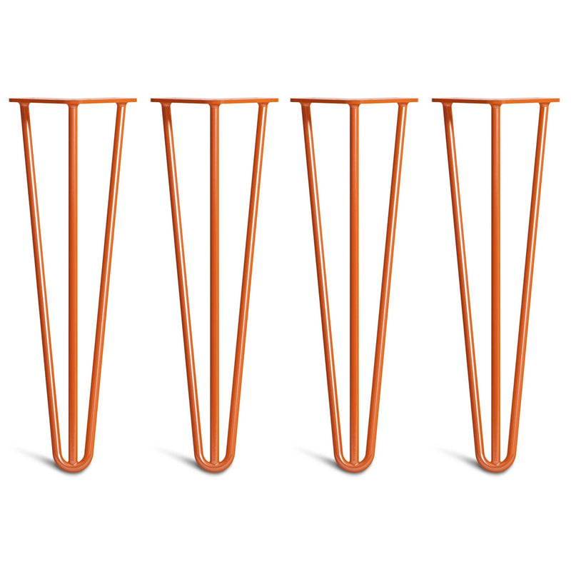 40cm Hairpin Legs - Bench-3 Rod-Orange-The Hairpin Leg Co.