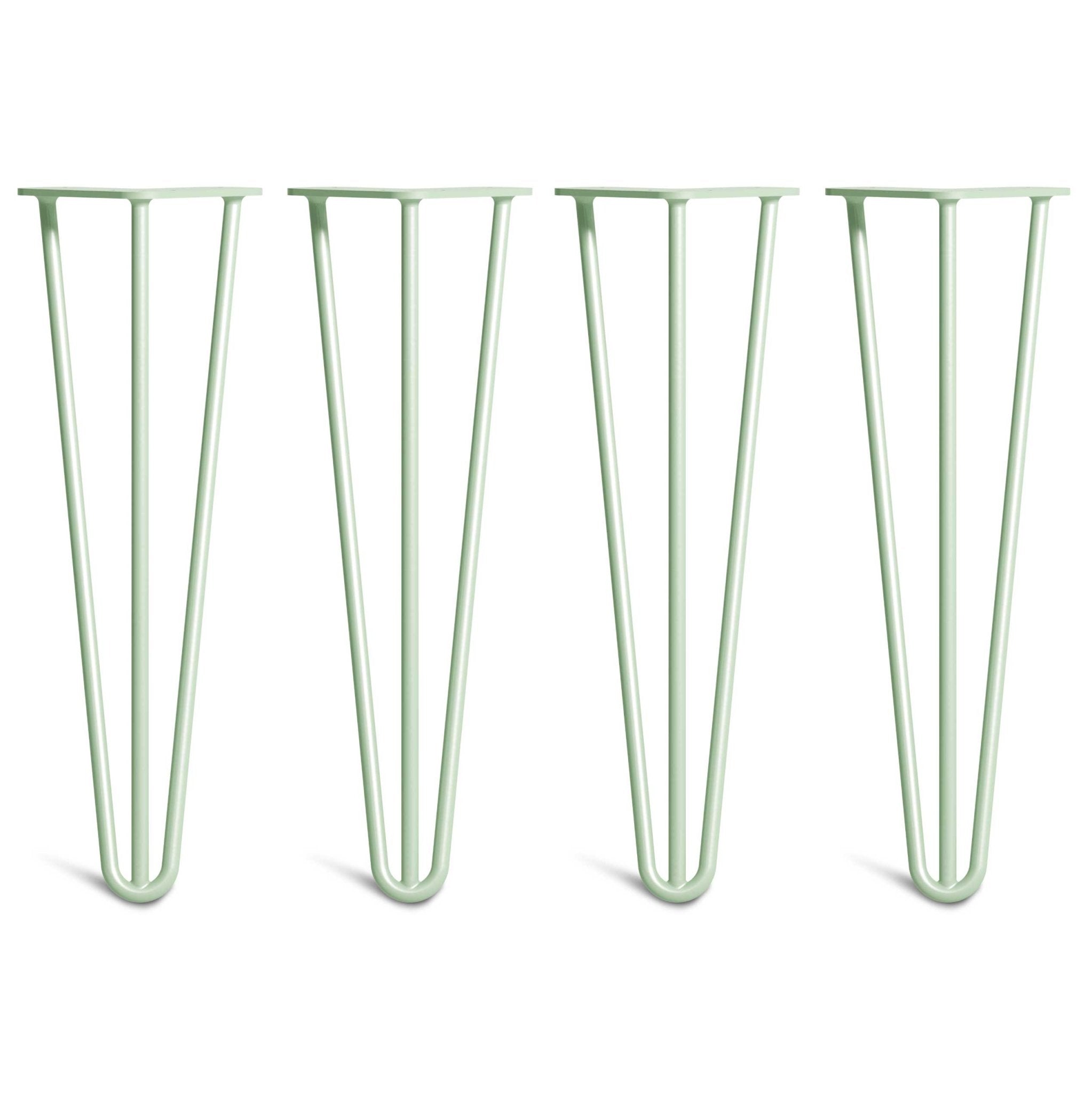 40cm Hairpin Legs - Bench-3 Rod-Pastel Green-The Hairpin Leg Co.