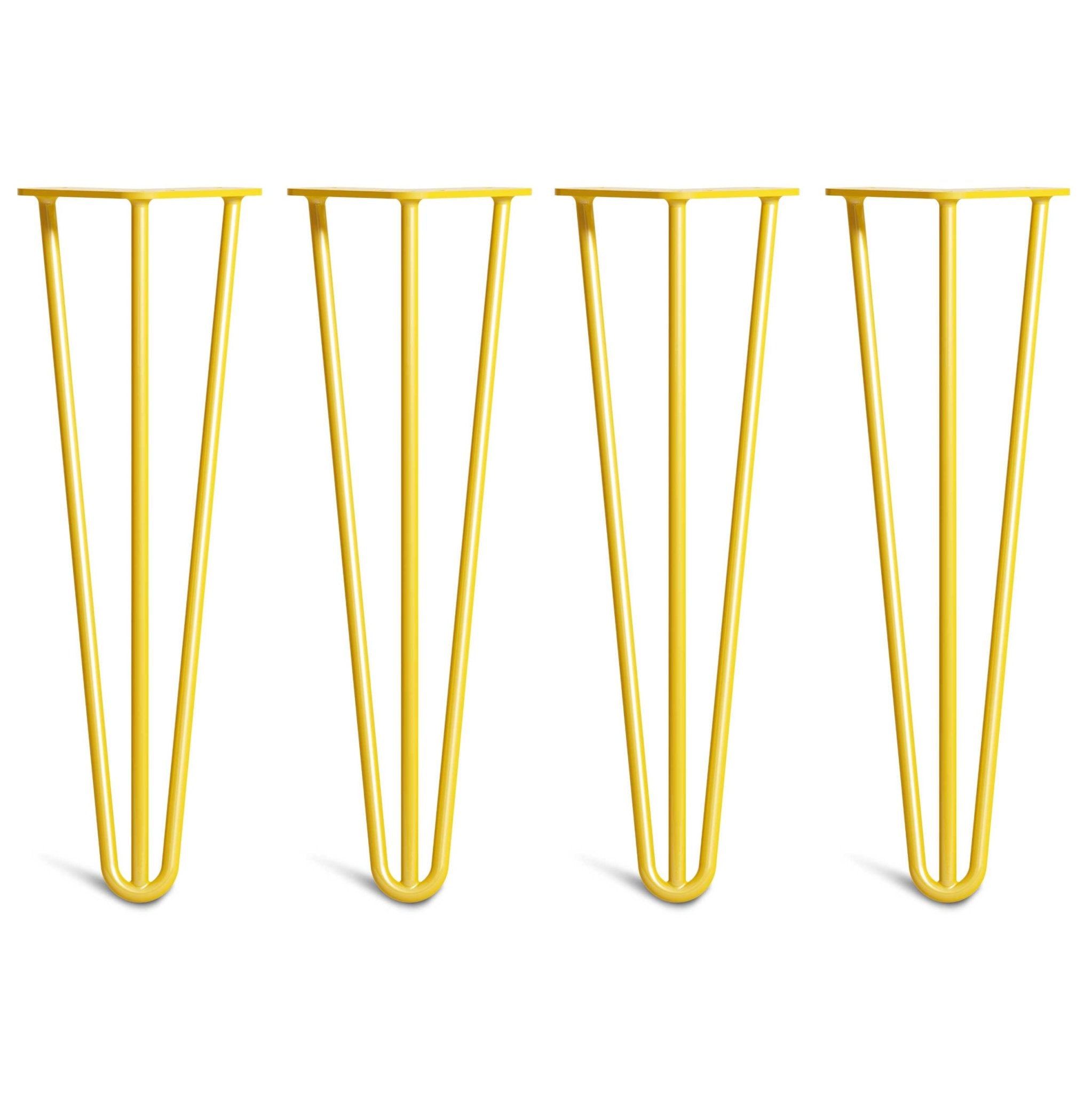 40cm Hairpin Legs - Bench-3 Rod-Yellow-The Hairpin Leg Co.