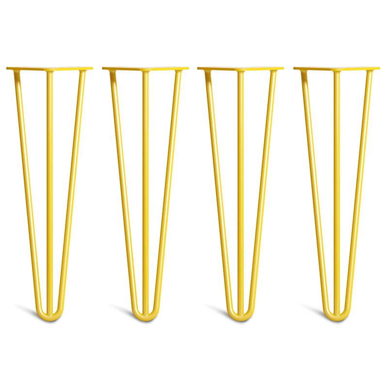 40cm Hairpin Legs - Bench-3 Rod-Yellow-The Hairpin Leg Co.