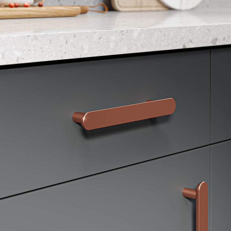 Bar Trim Pull Handle-Satin Copper-165mm-The Hairpin Leg Co.