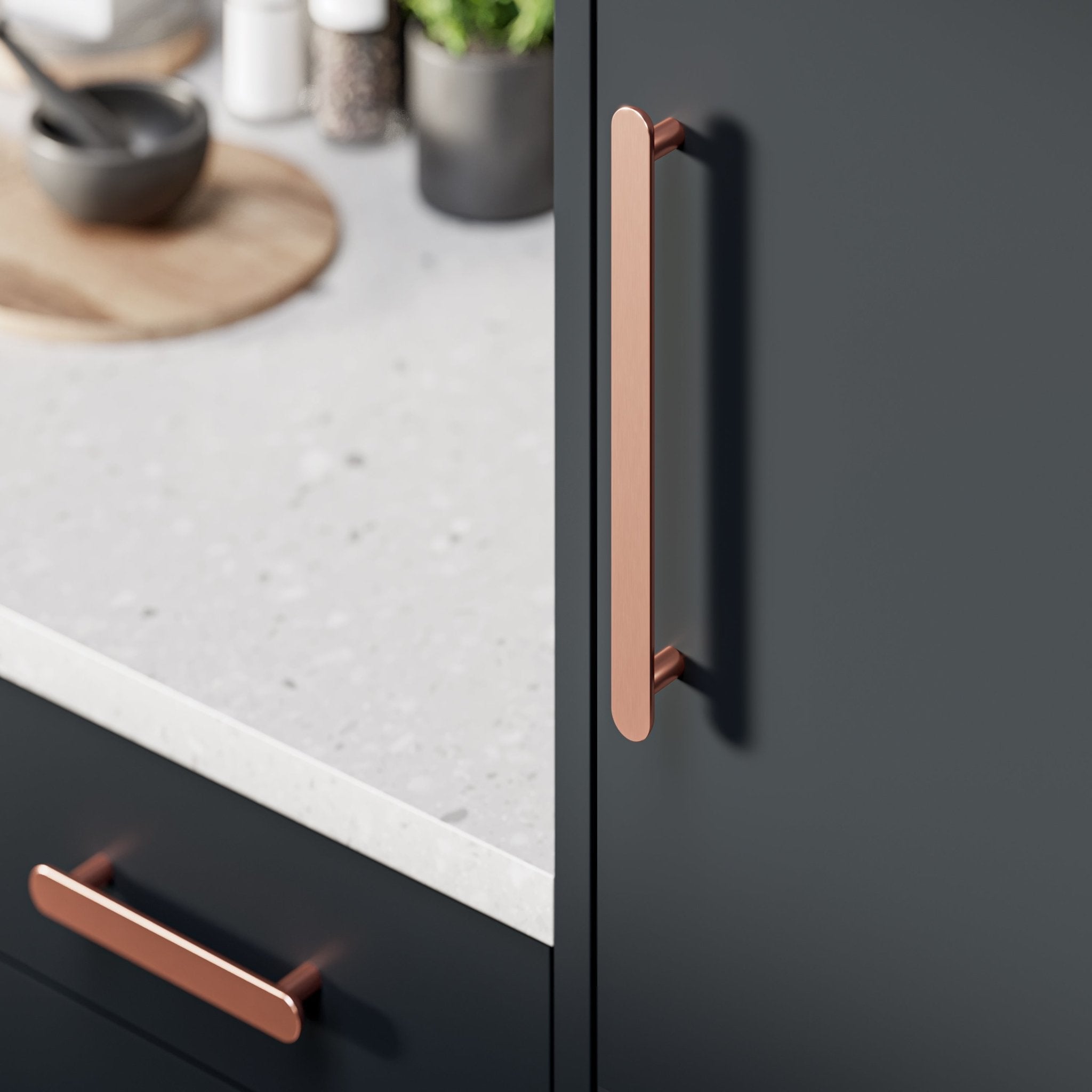 Bar Trim Pull Handle-Satin Copper-260mm-The Hairpin Leg Co.