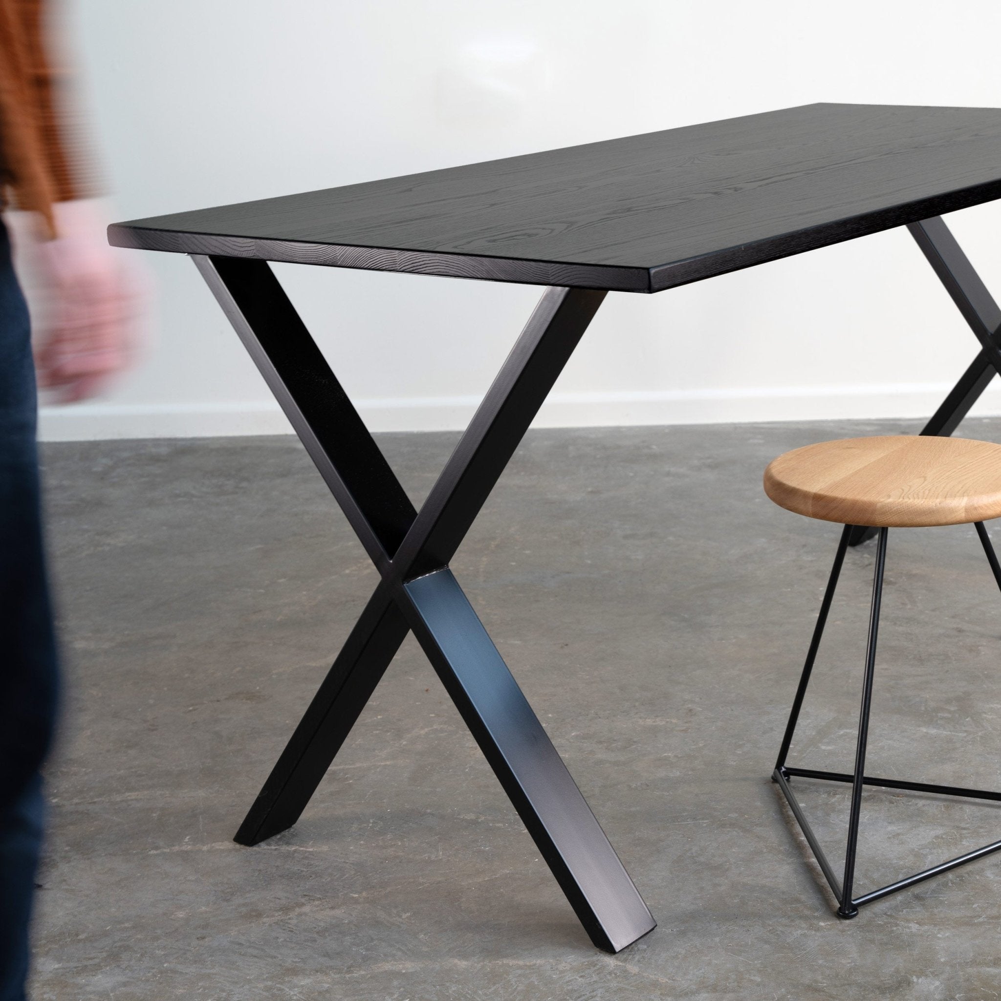 Black Ash Table top-Small (120cm x 60cm x 2.5cm)--The Hairpin Leg Co.