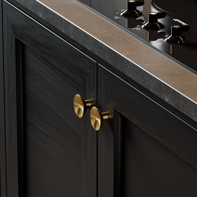 Bowl 40mm Knob-Brushed Brass--The Hairpin Leg Co.