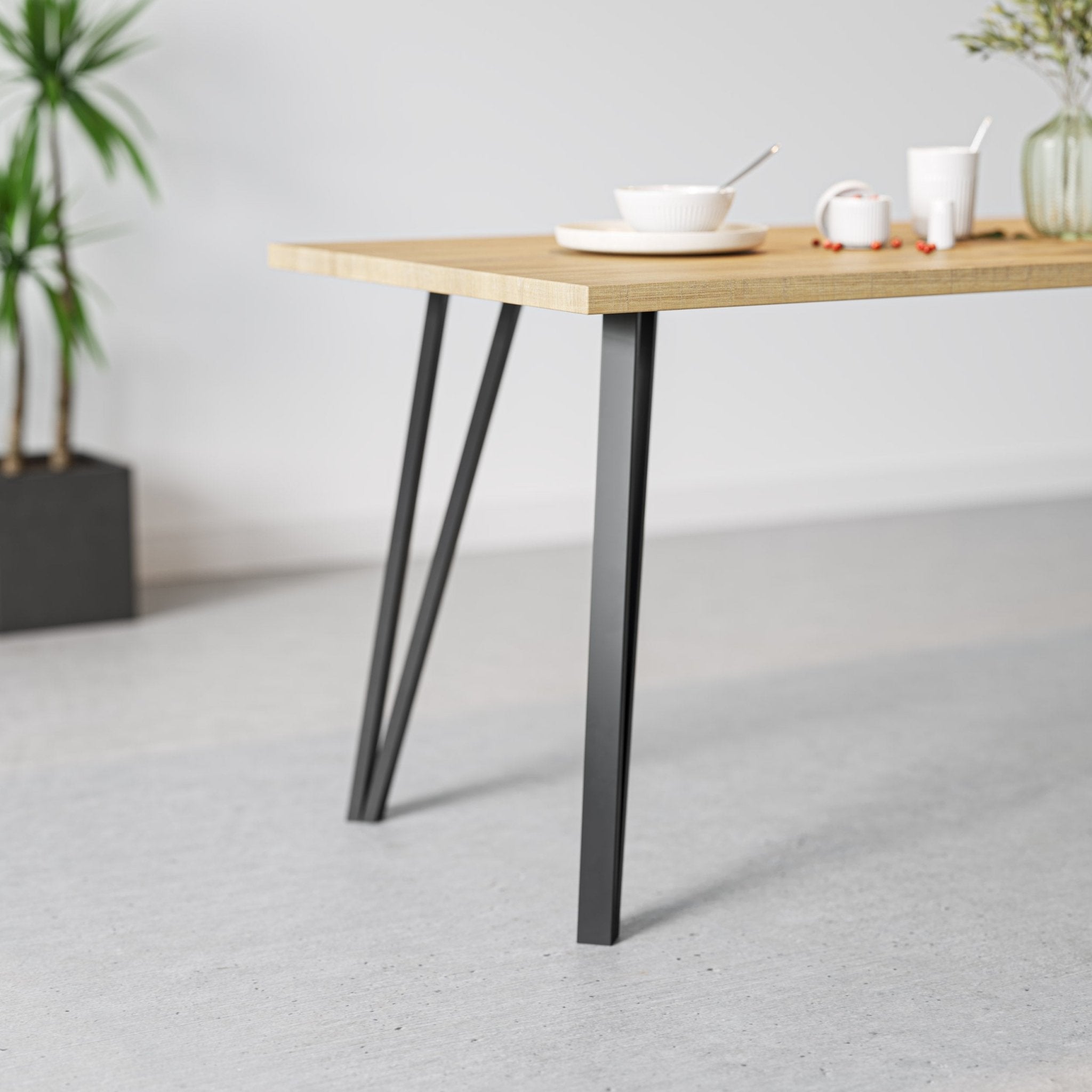 Box Hairpin Legs-Black-28" / 71cm - Desk & Dining Table-The Hairpin Leg Co.