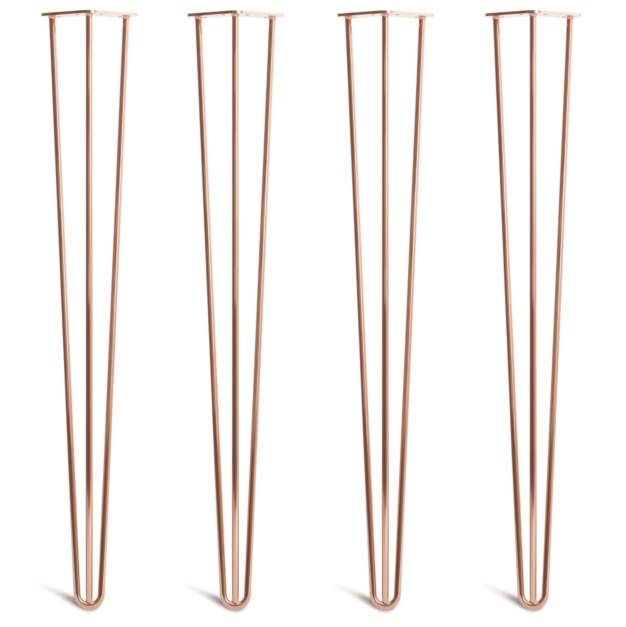 Copper Hairpin Legs-34" / 86cm - Countertop-3 Rod-The Hairpin Leg Co.