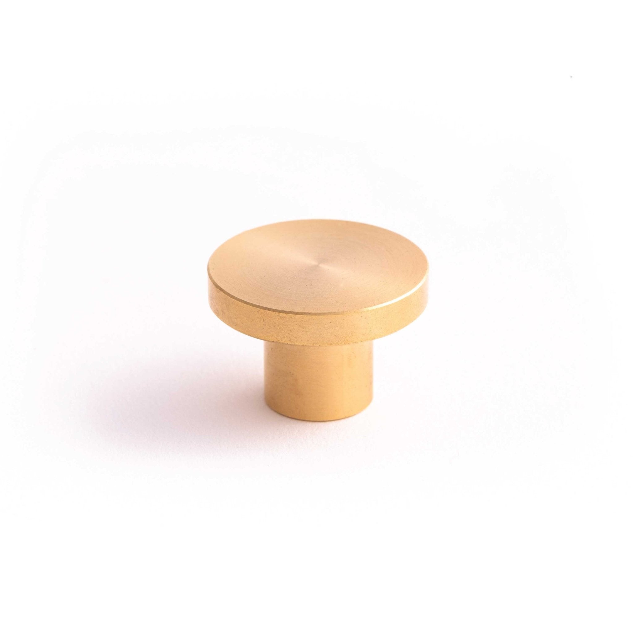 Disk 30mm Knob-Brushed Brass--The Hairpin Leg Co.